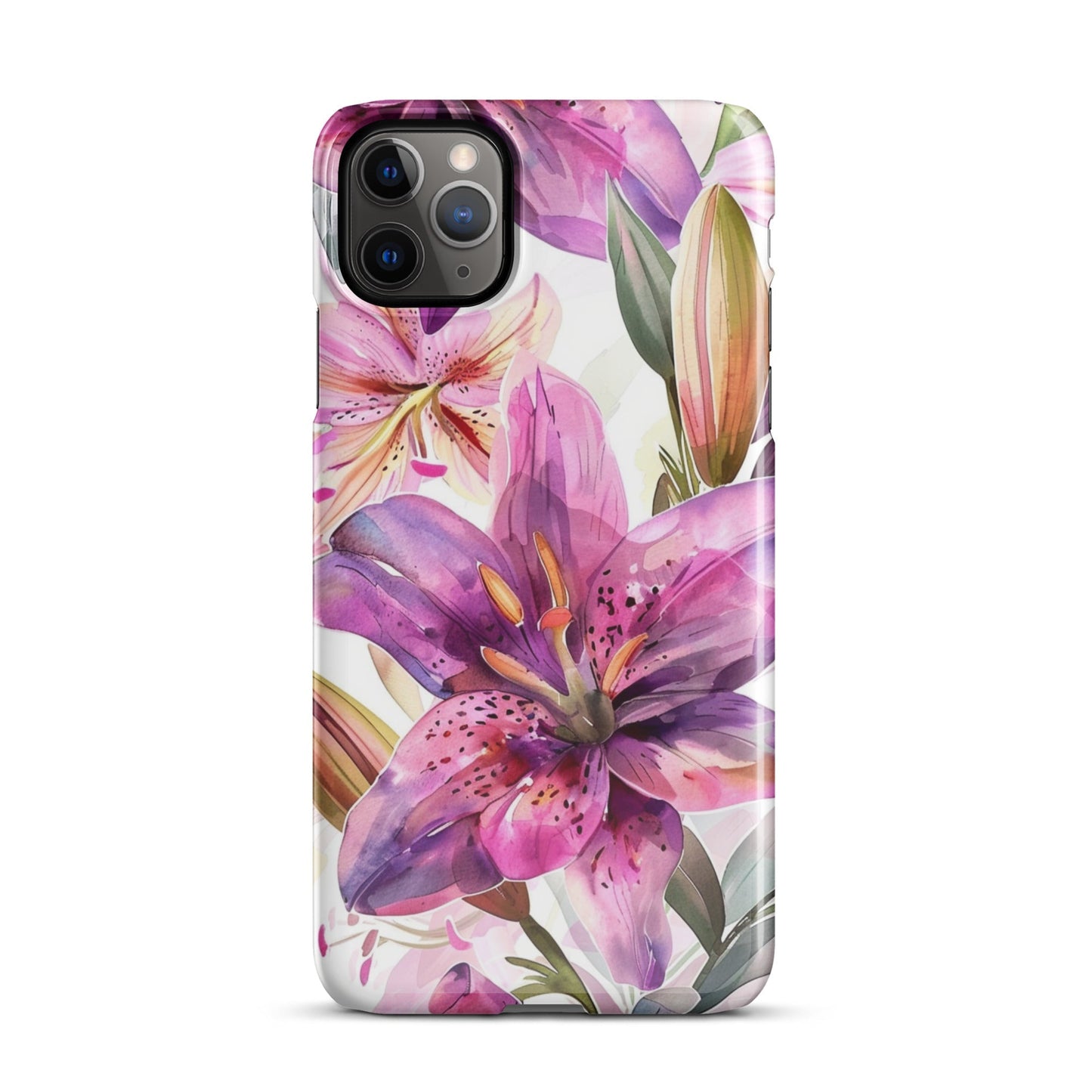 Watercolor Lily Phone case for iPhone-4