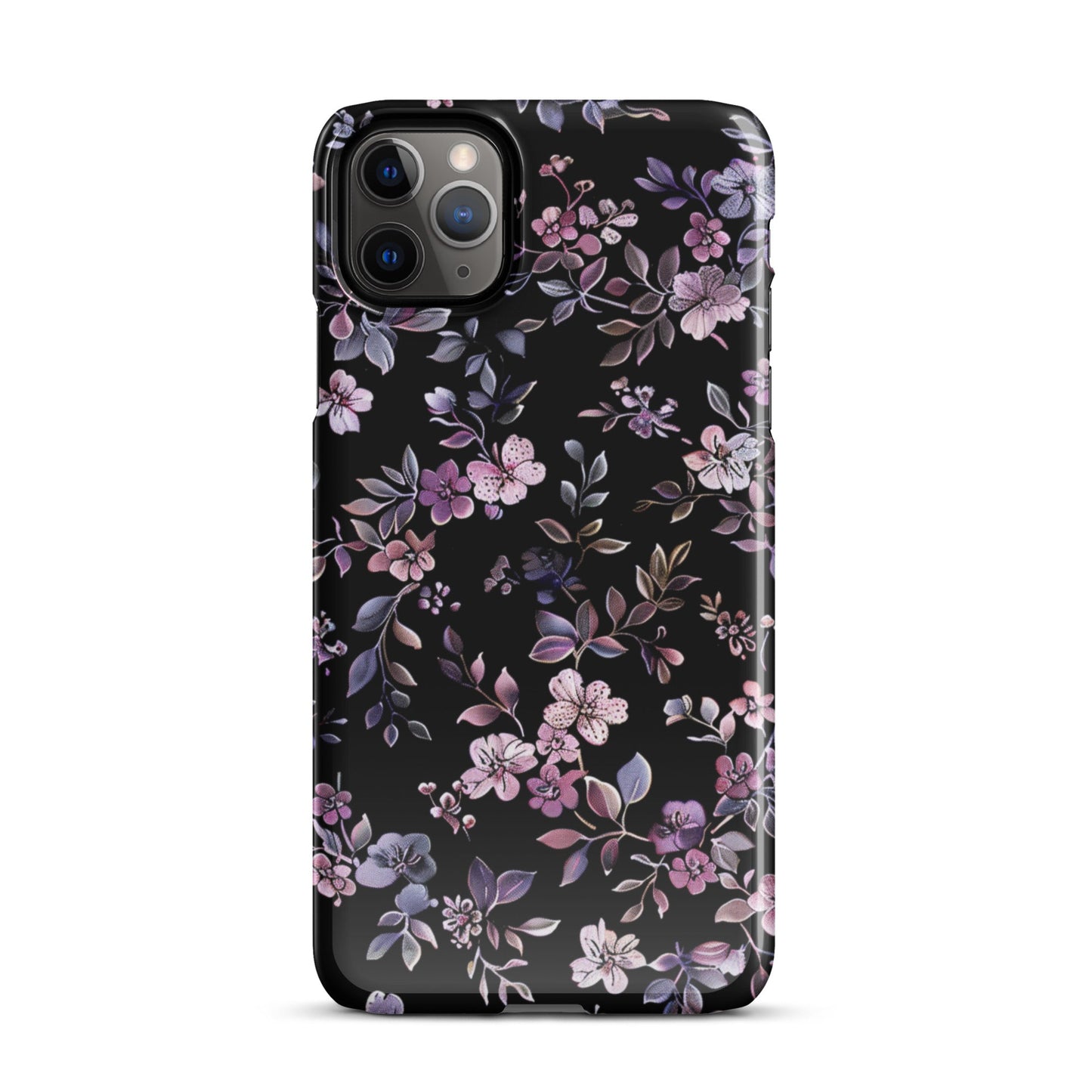 Black Floral Phone case for iPhone-4