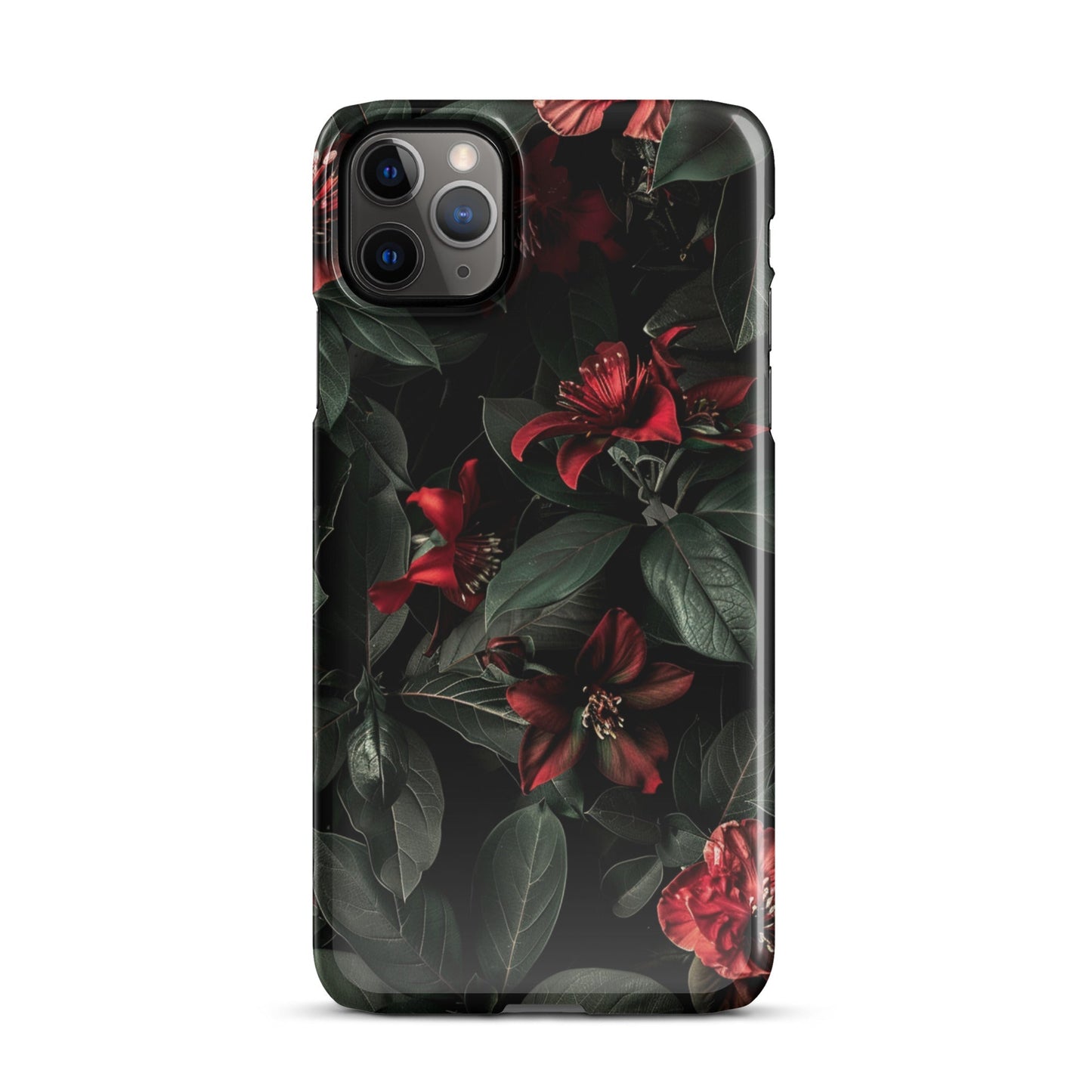 Floral Dark Phone case for iPhone-4