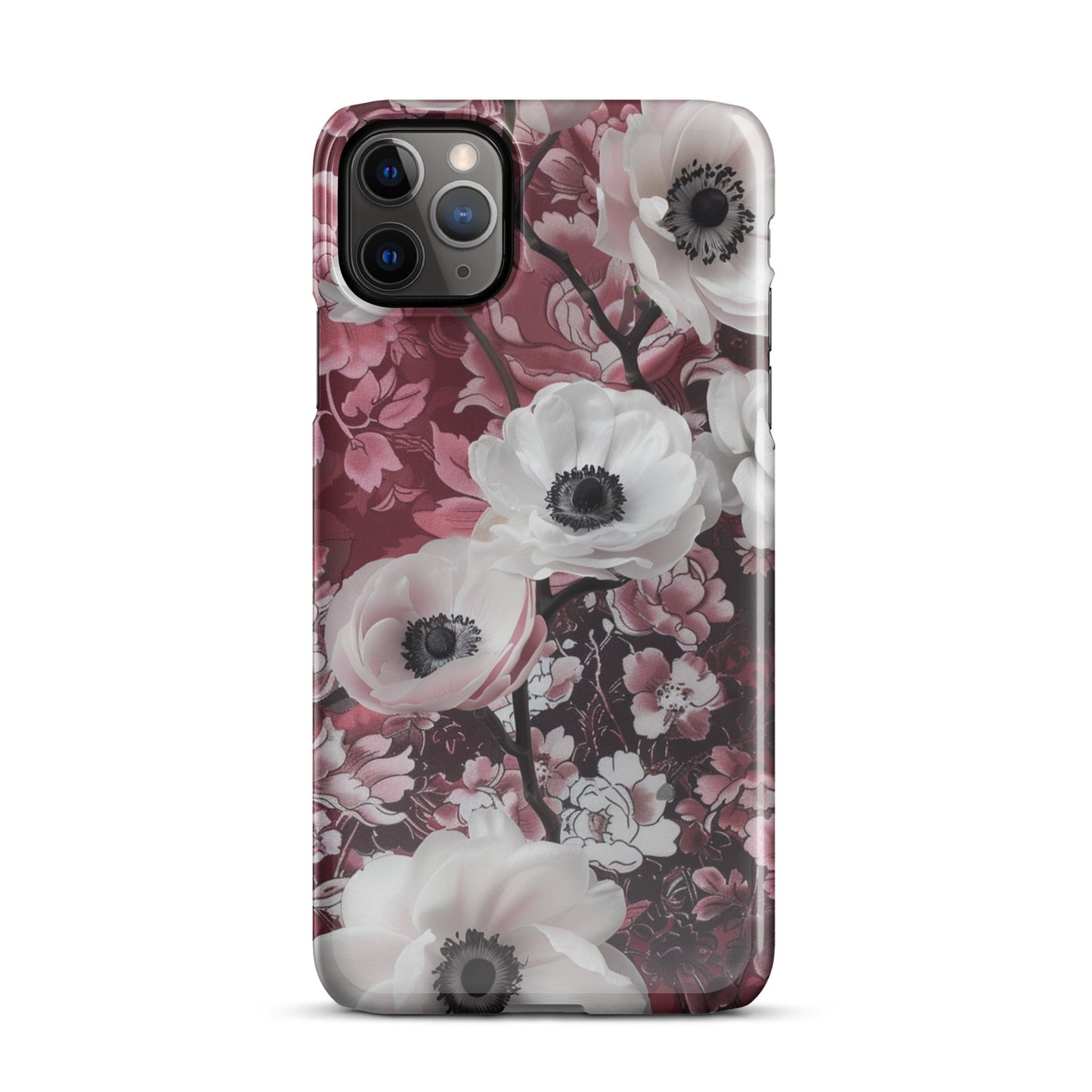 Red Floral Phone case for iPhone-4