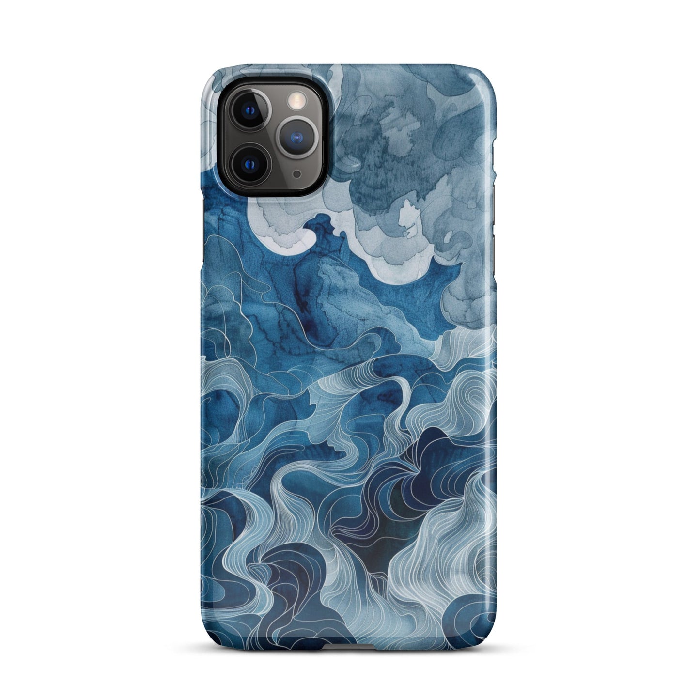 Blue watercolor Phone case for iPhone-4