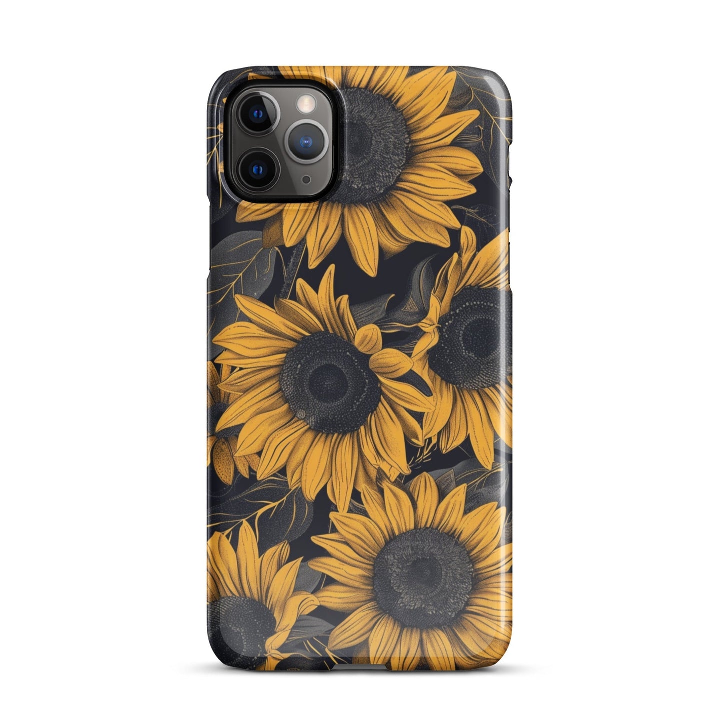 Sunflower Black Phone case for iPhone-4