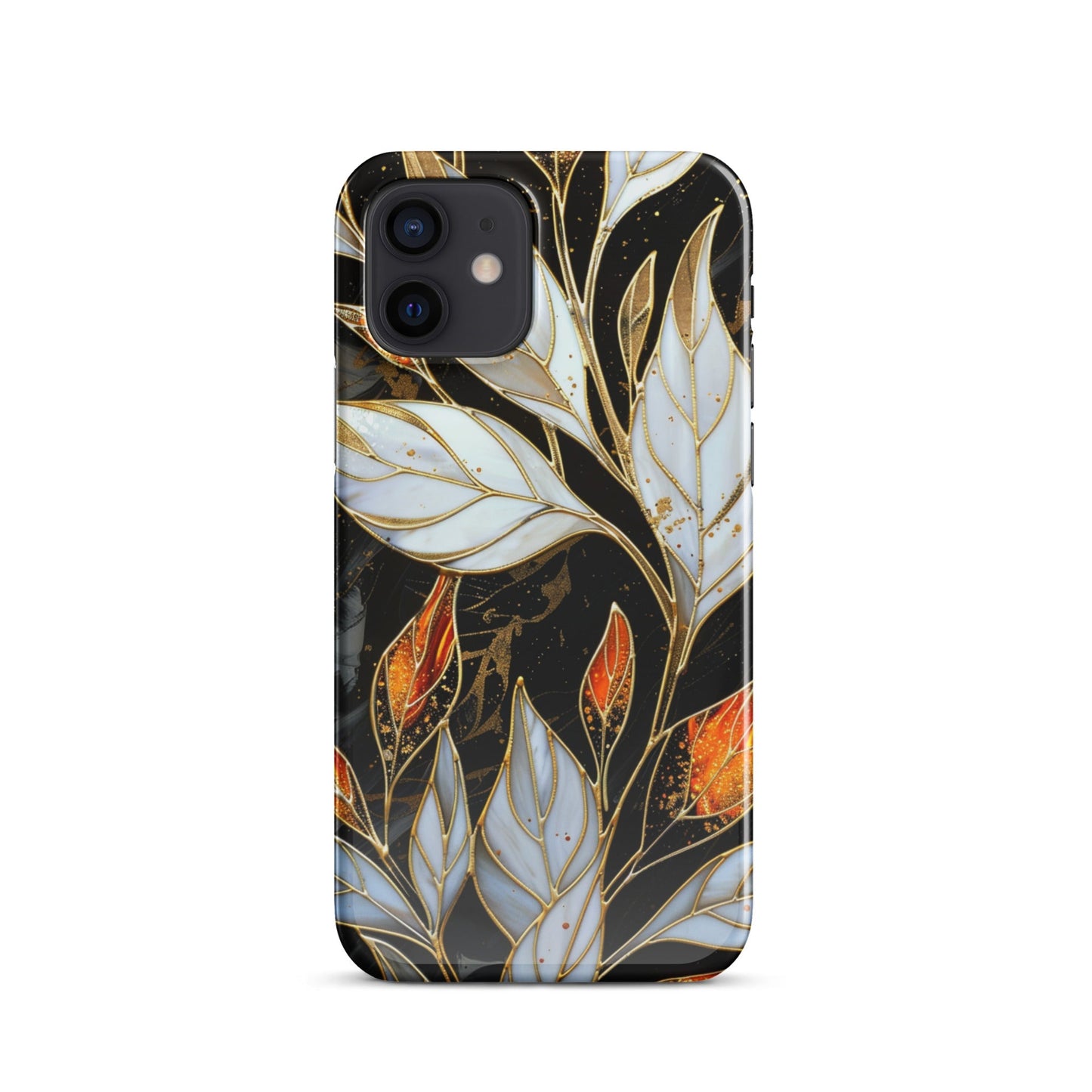 Stained Galss Leaves Phone case for iPhone-8