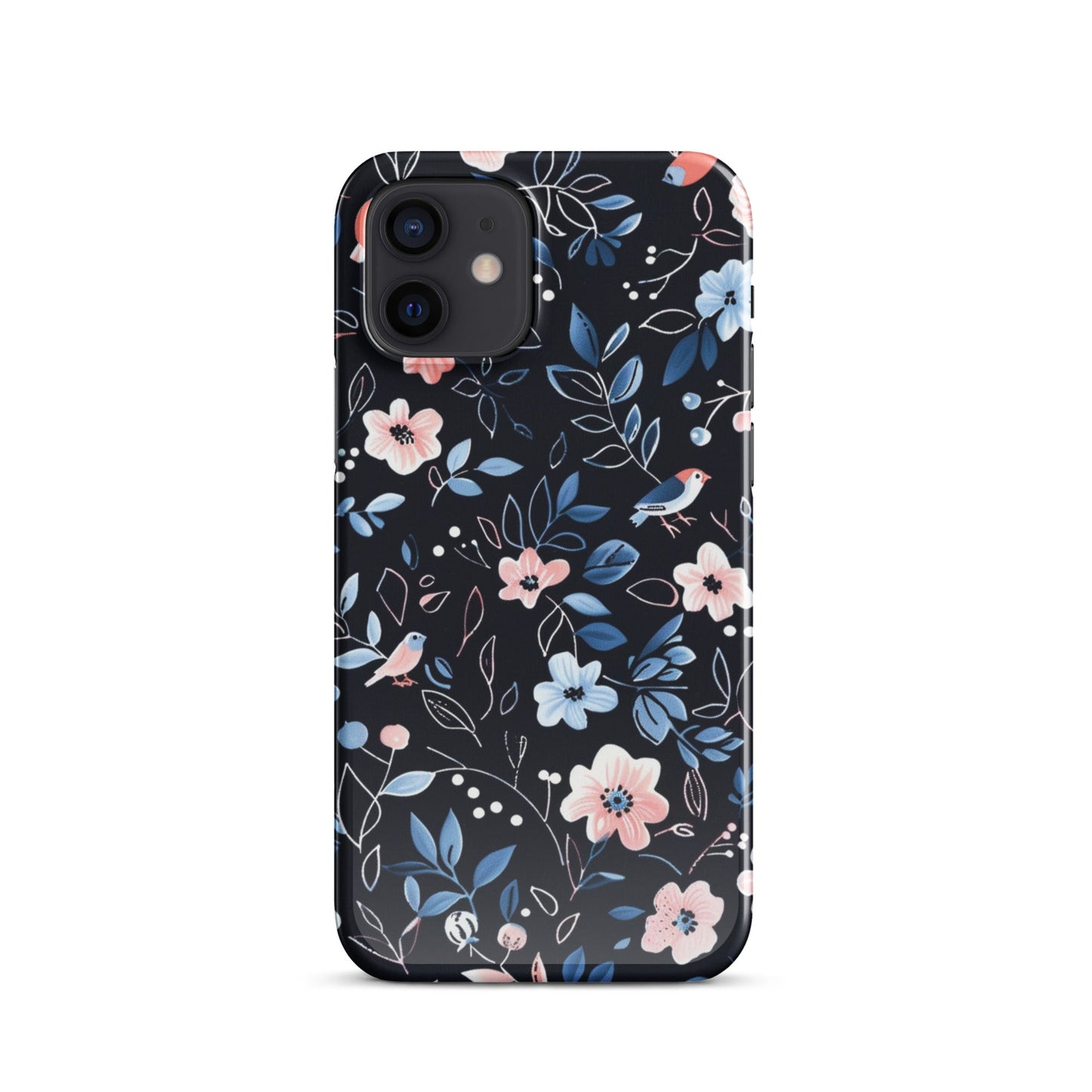 Blue Flowers Phone case for iPhone-8