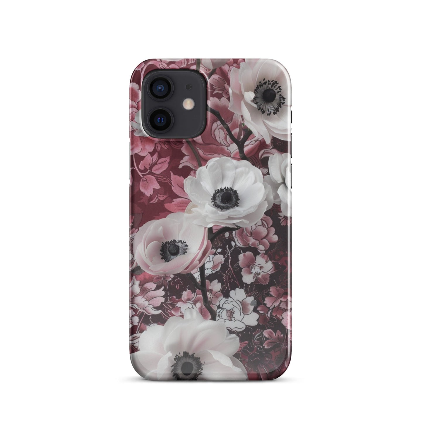 Red Floral Phone case for iPhone-8