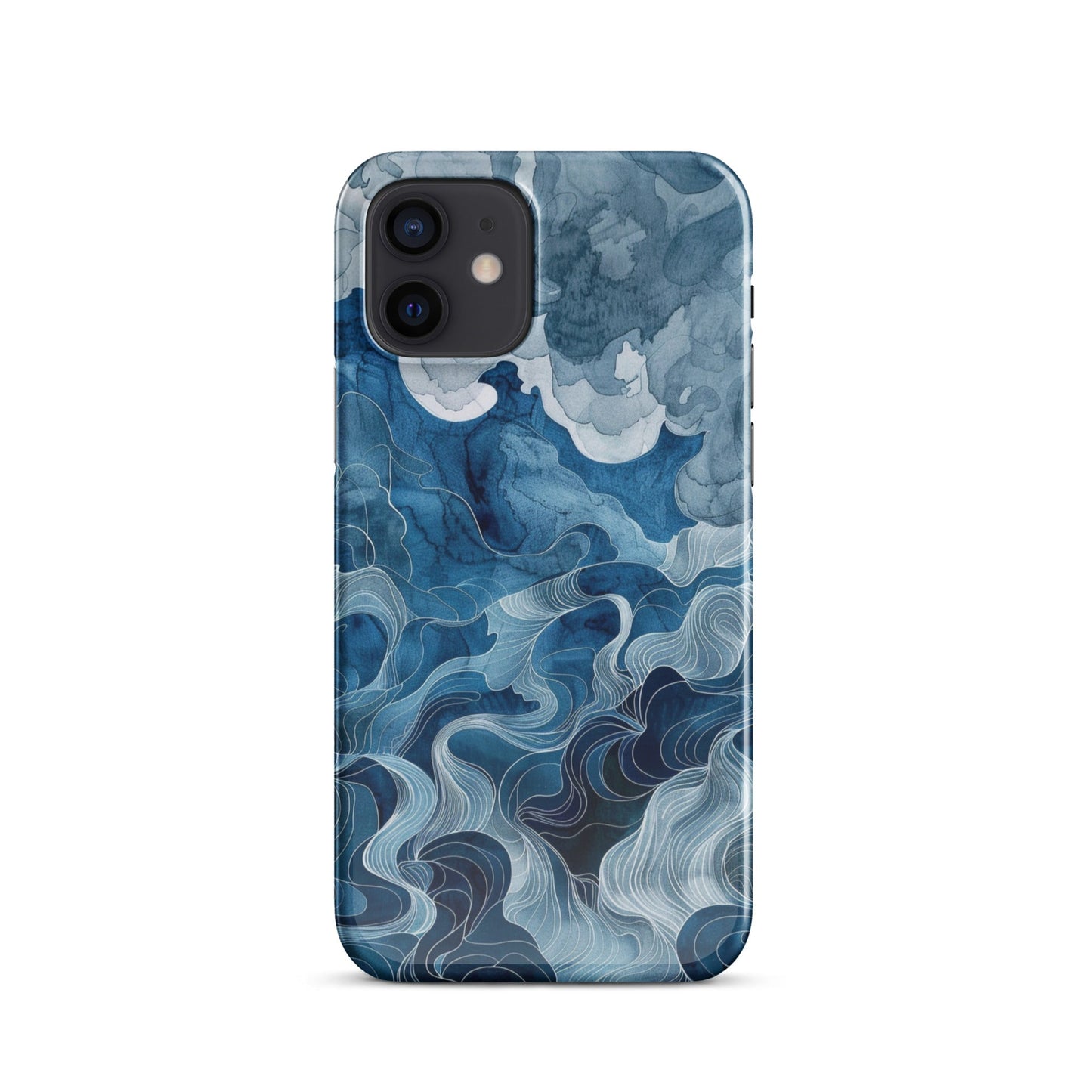 Blue watercolor Phone case for iPhone-8