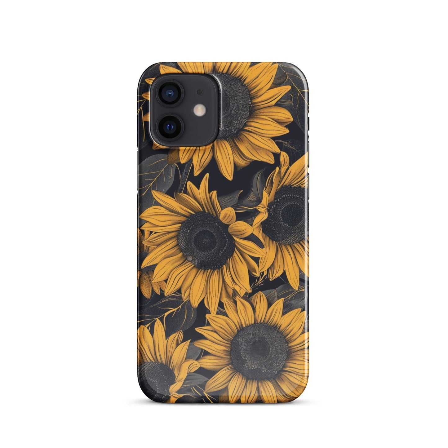 Sunflower Black Phone case for iPhone-8