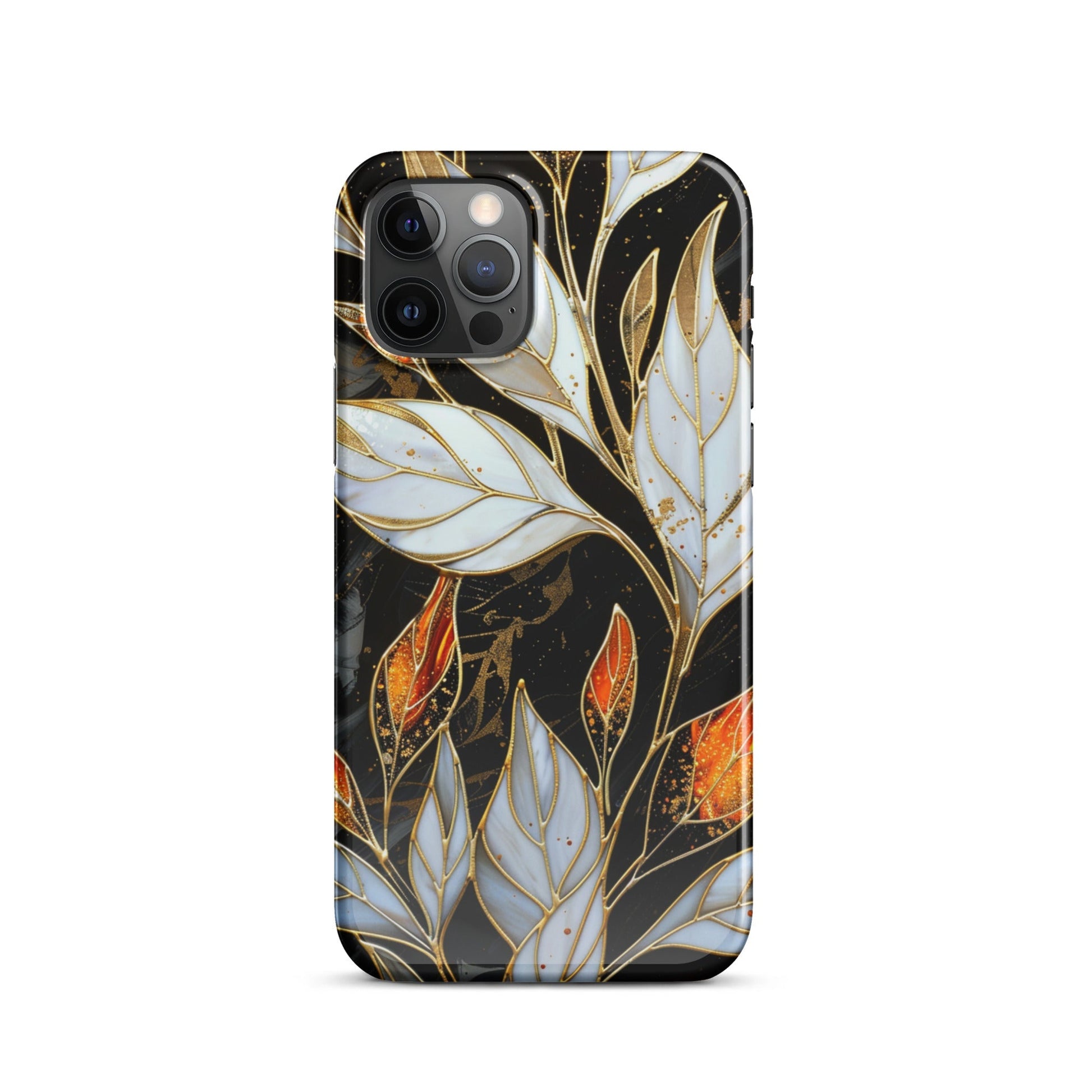 Stained Galss Leaves Phone case for iPhone-10