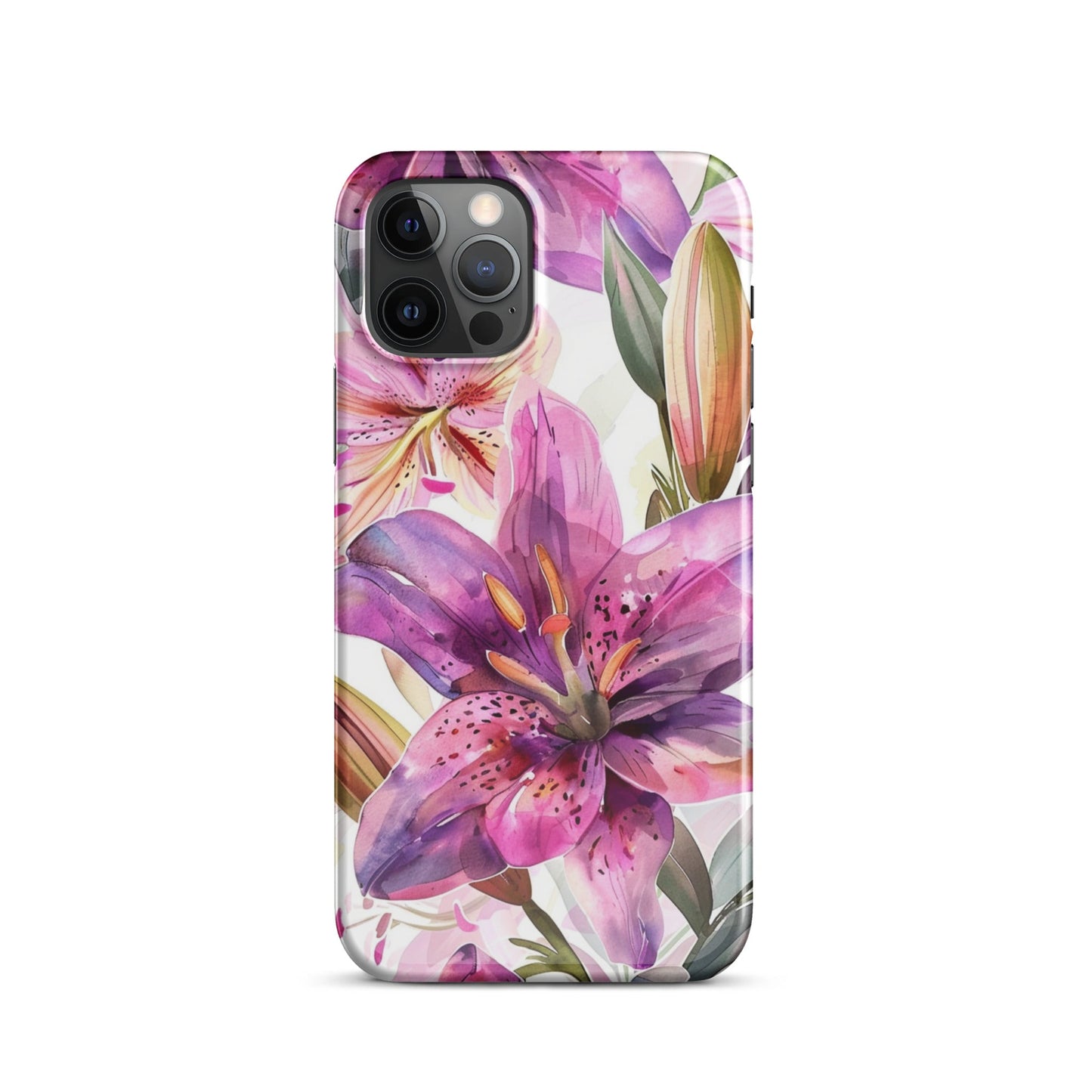 Watercolor Lily Phone case for iPhone-10