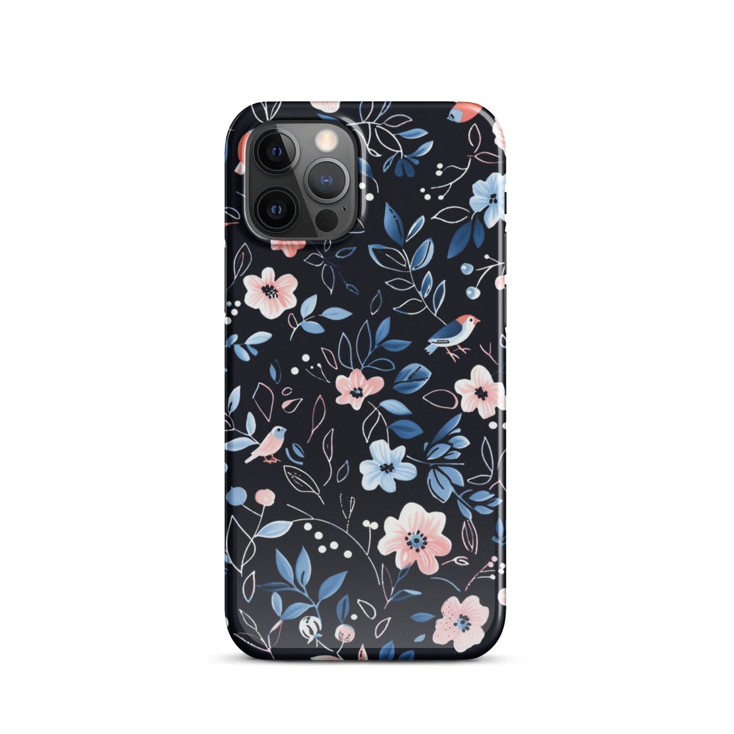 Blue Flowers Phone case for iPhone-10