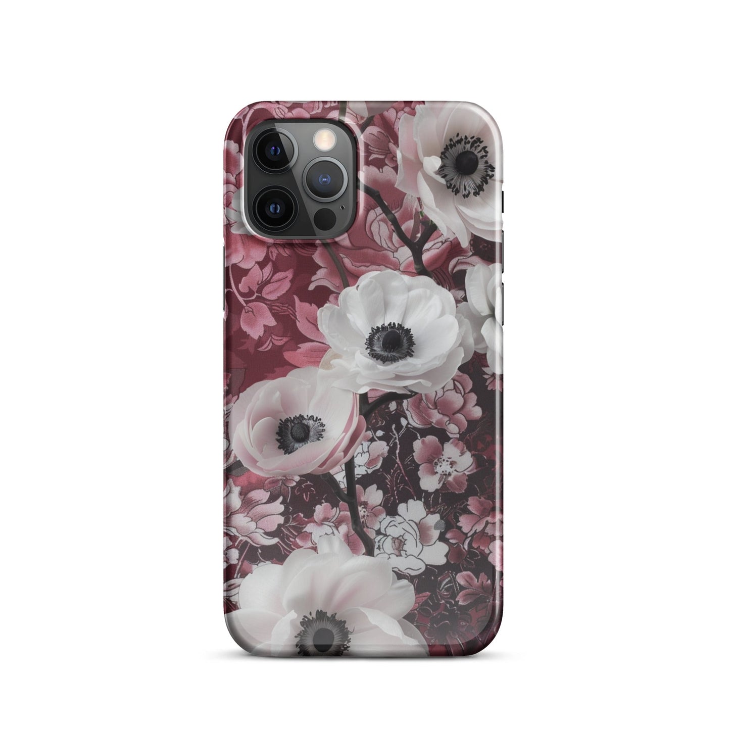 Red Floral Phone case for iPhone-10