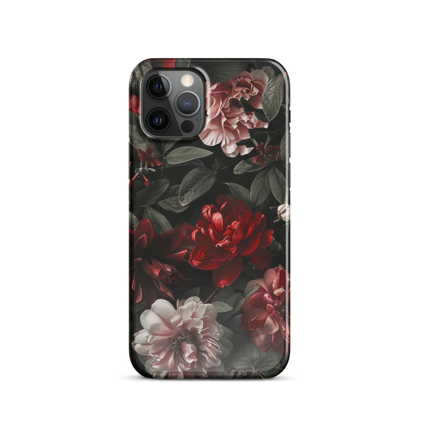 Pink Red Floral Phone case for iPhone-10