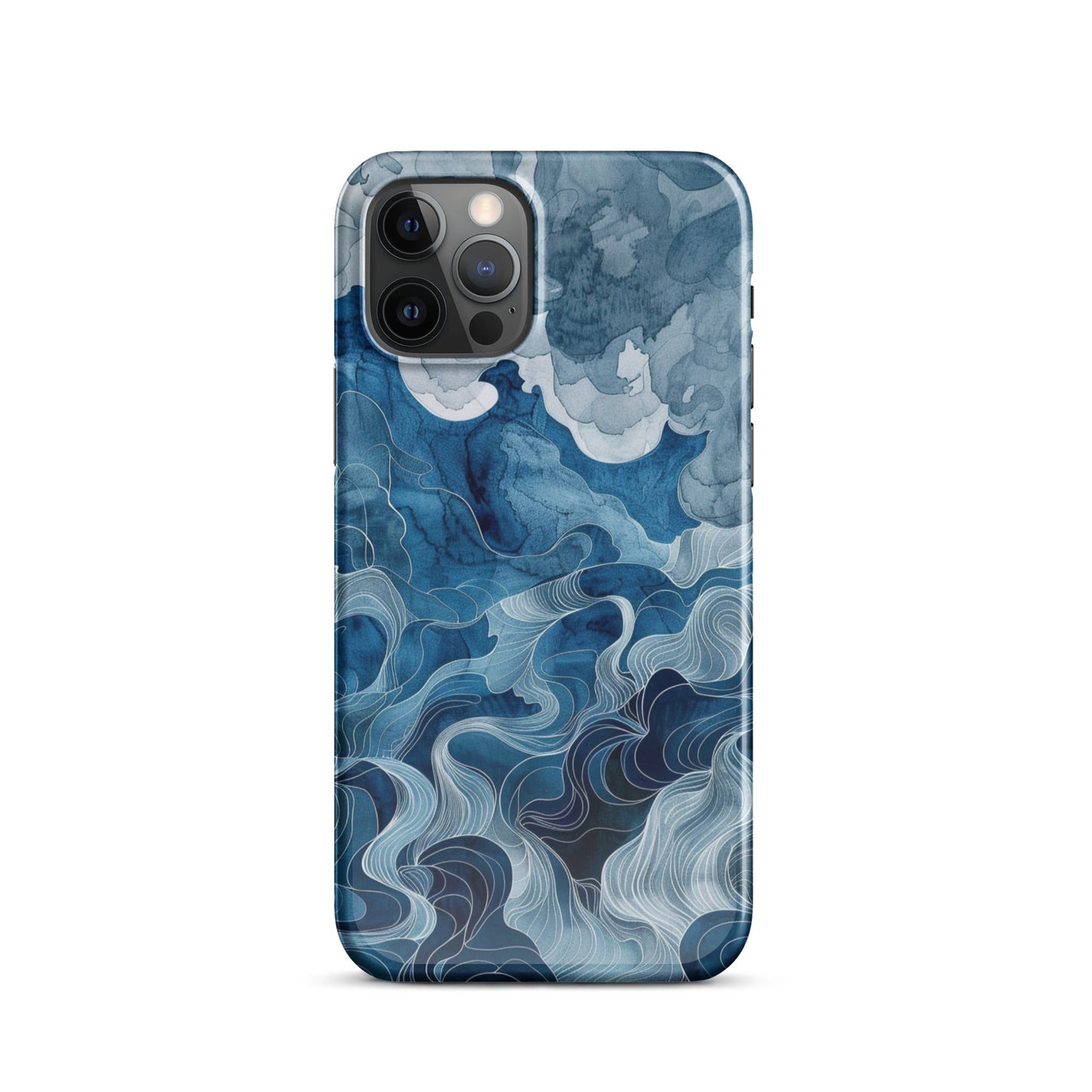 Blue watercolor Phone case for iPhone-10