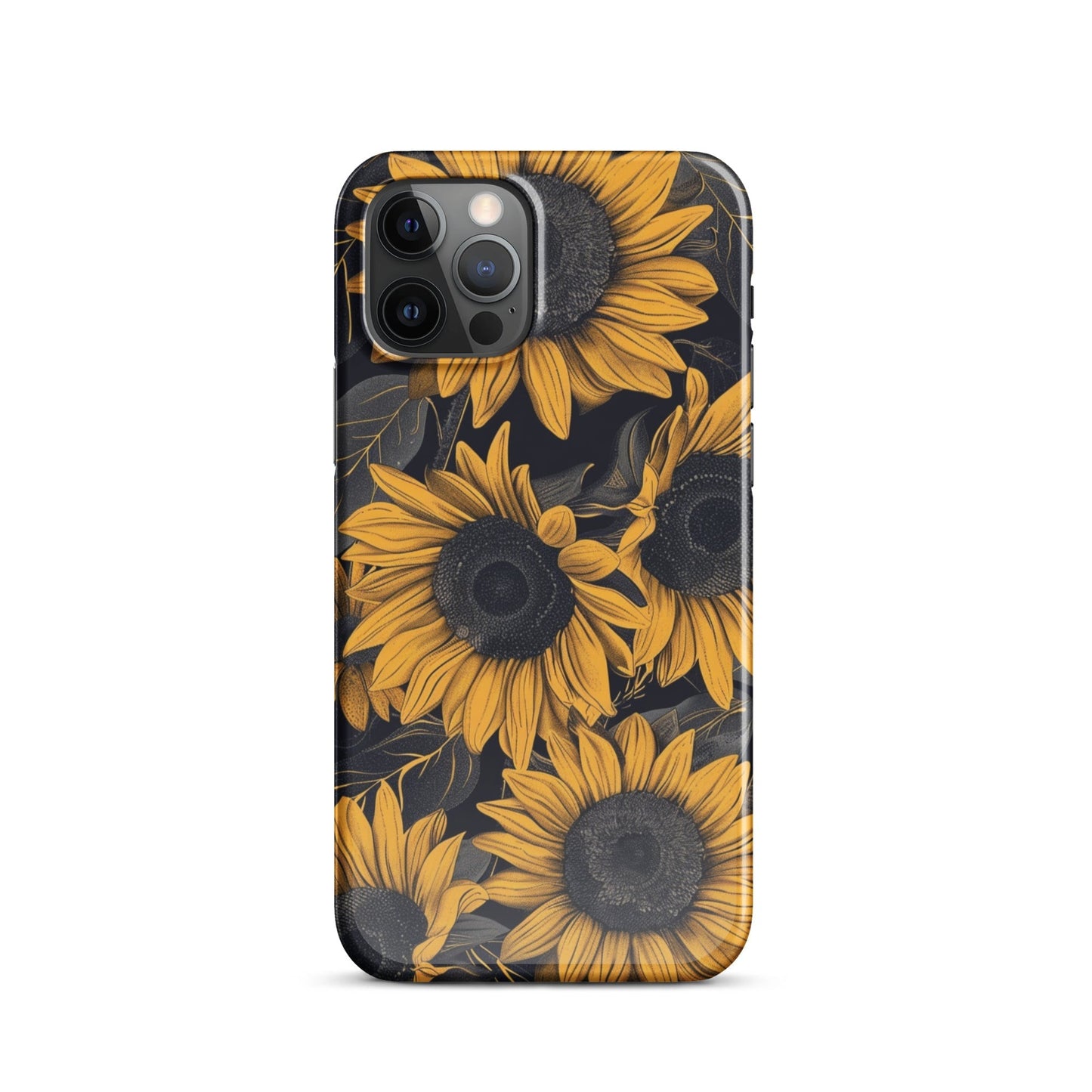 Sunflower Black Phone case for iPhone-10