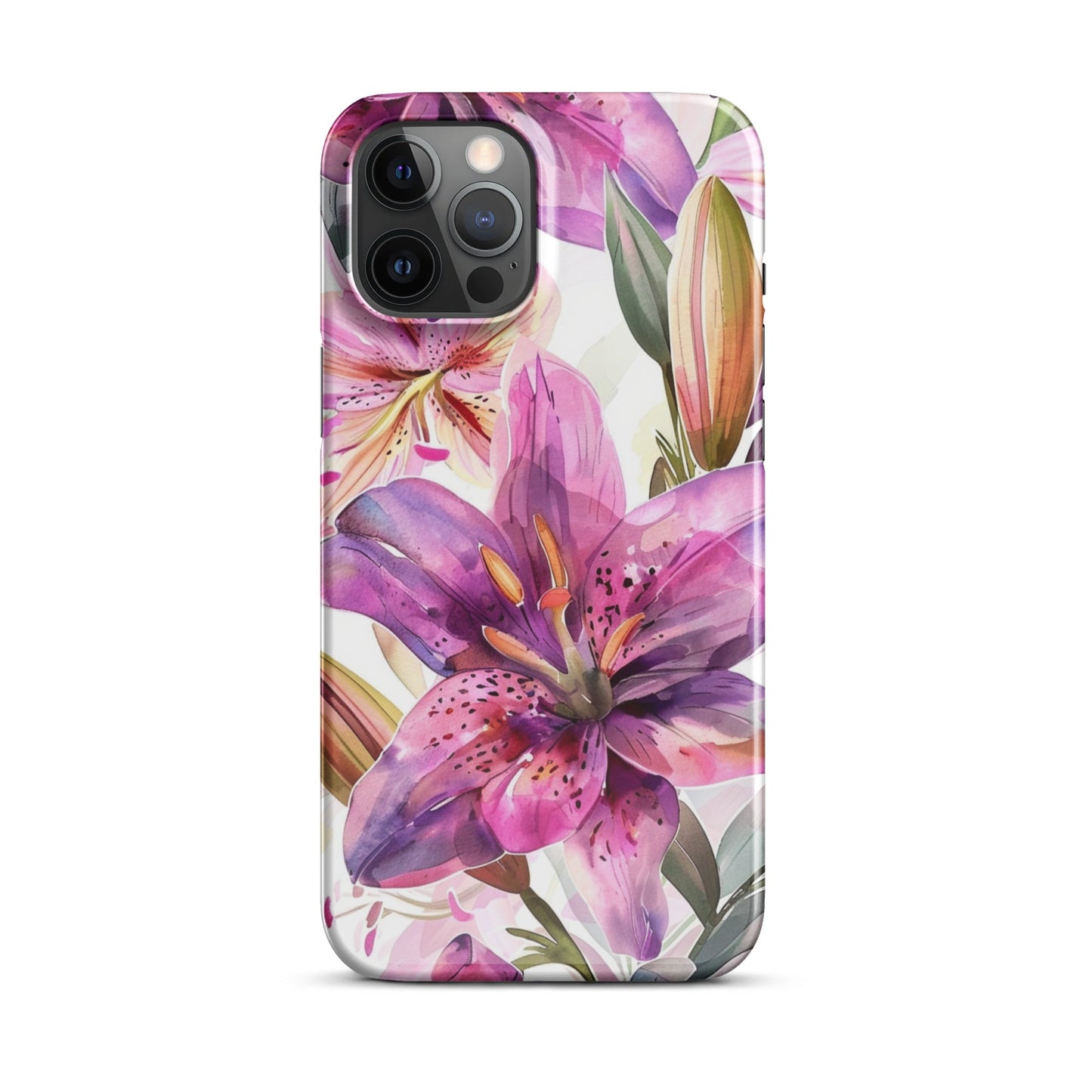 Watercolor Lily Phone case for iPhone-12