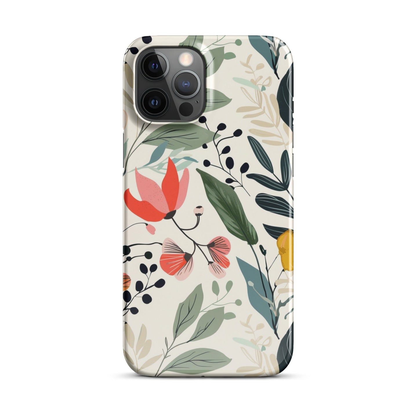 Botanical leaves Phone case for iPhone-12