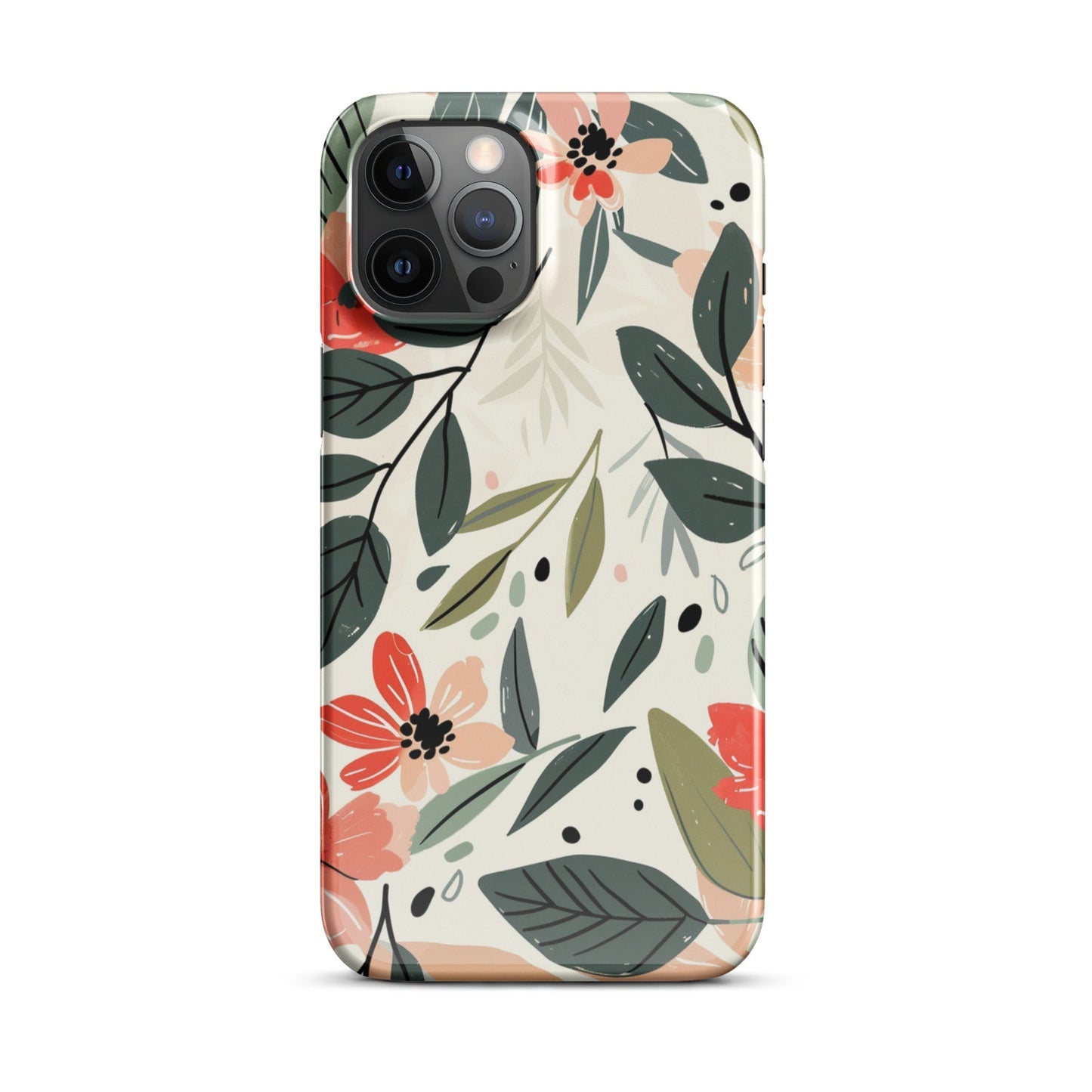 Flower leave Phone case for iPhone-12