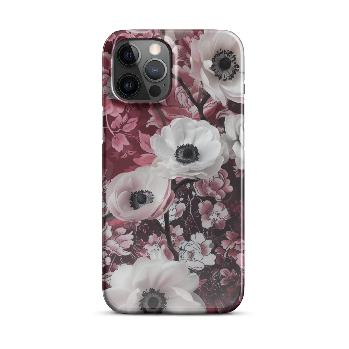 Red Floral Phone case for iPhone-12