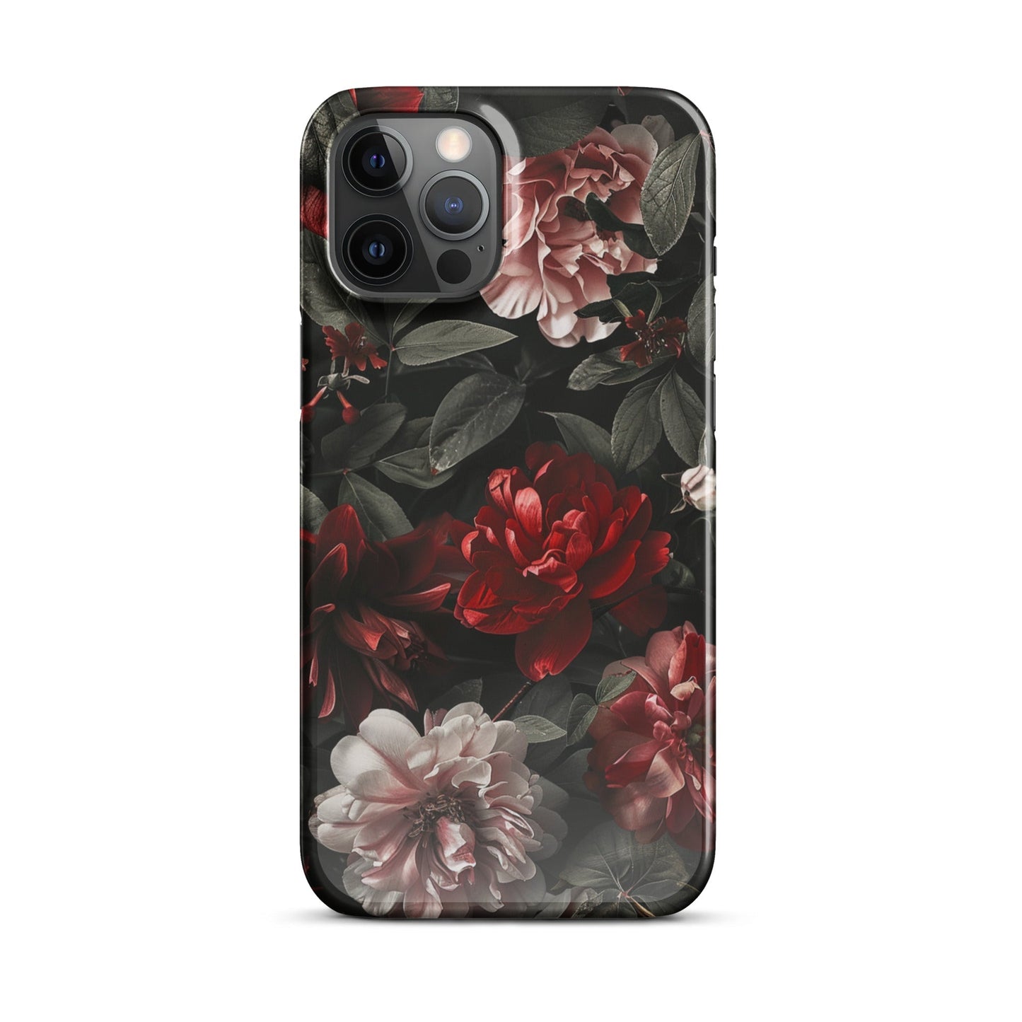 Pink Red Floral Phone case for iPhone-12