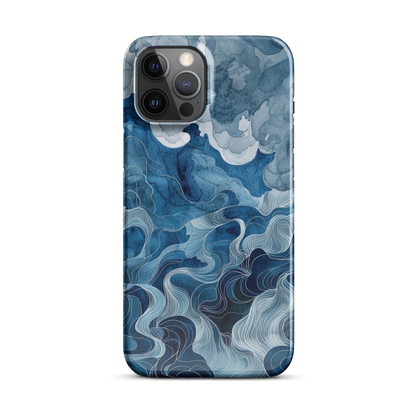 Blue watercolor Phone case for iPhone-12