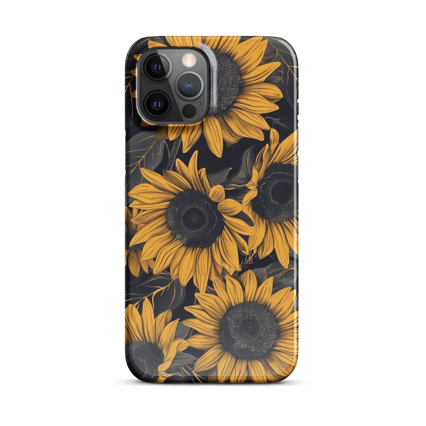 Sunflower Black Phone case for iPhone-12