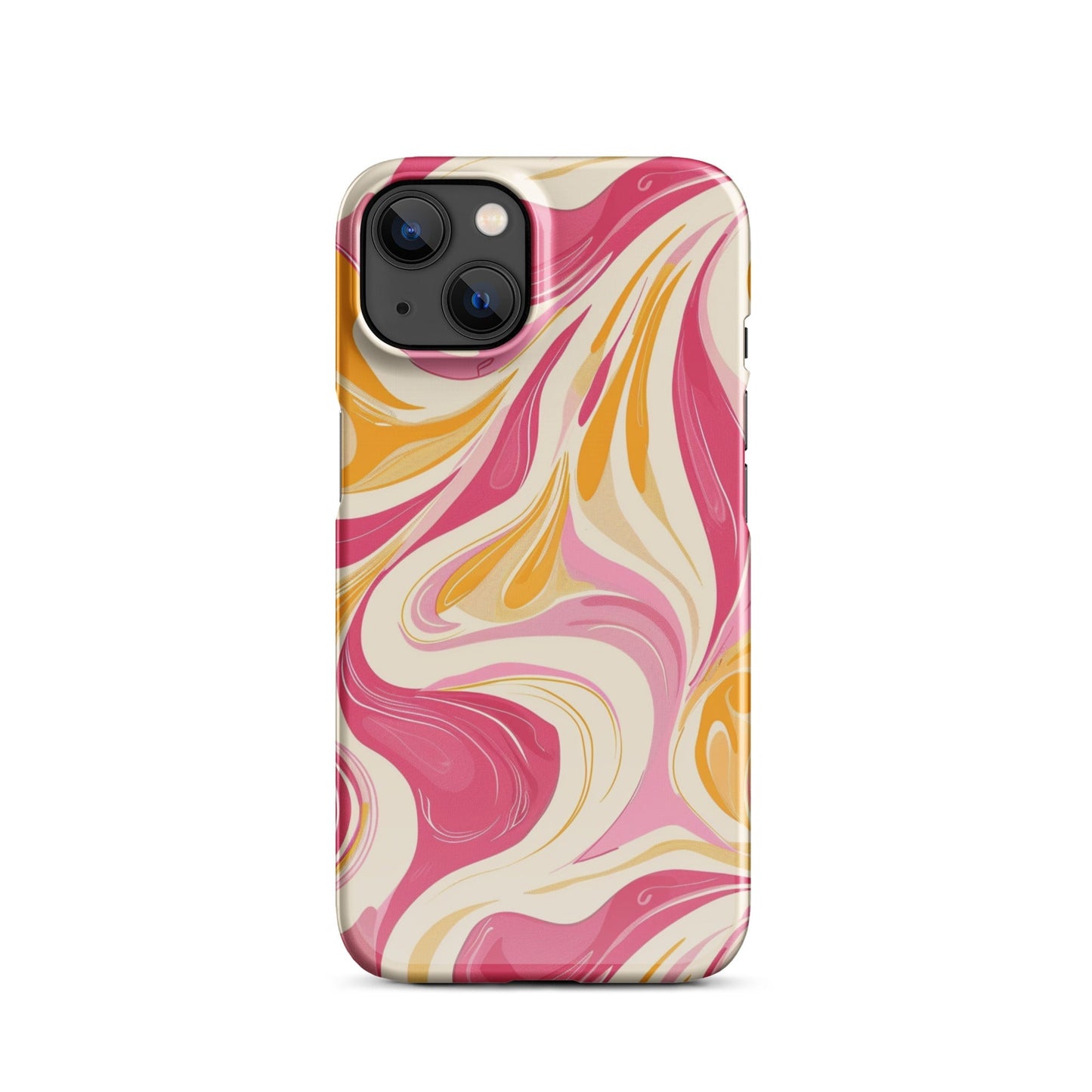 Yellow & Pink Phone Phone  case for iPhone-16