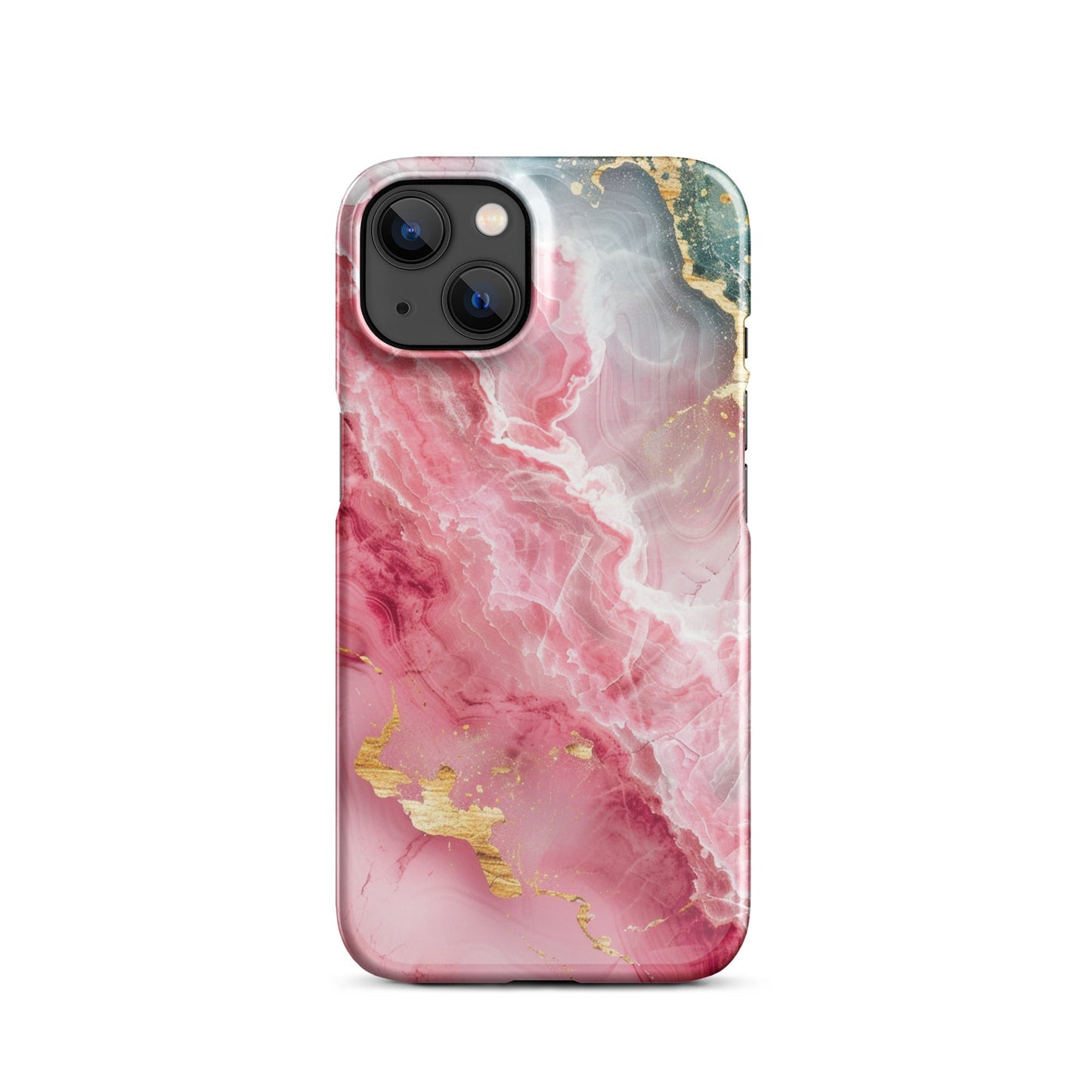 Pink Marble Phone case for iPhone-16