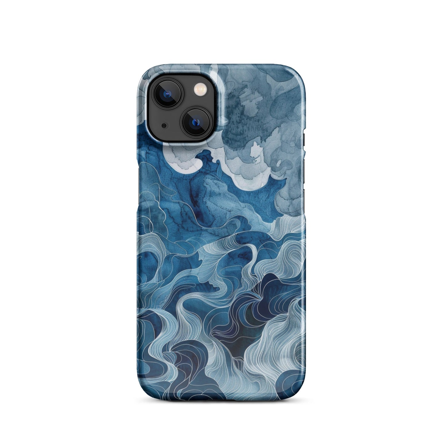 Blue watercolor Phone case for iPhone-16