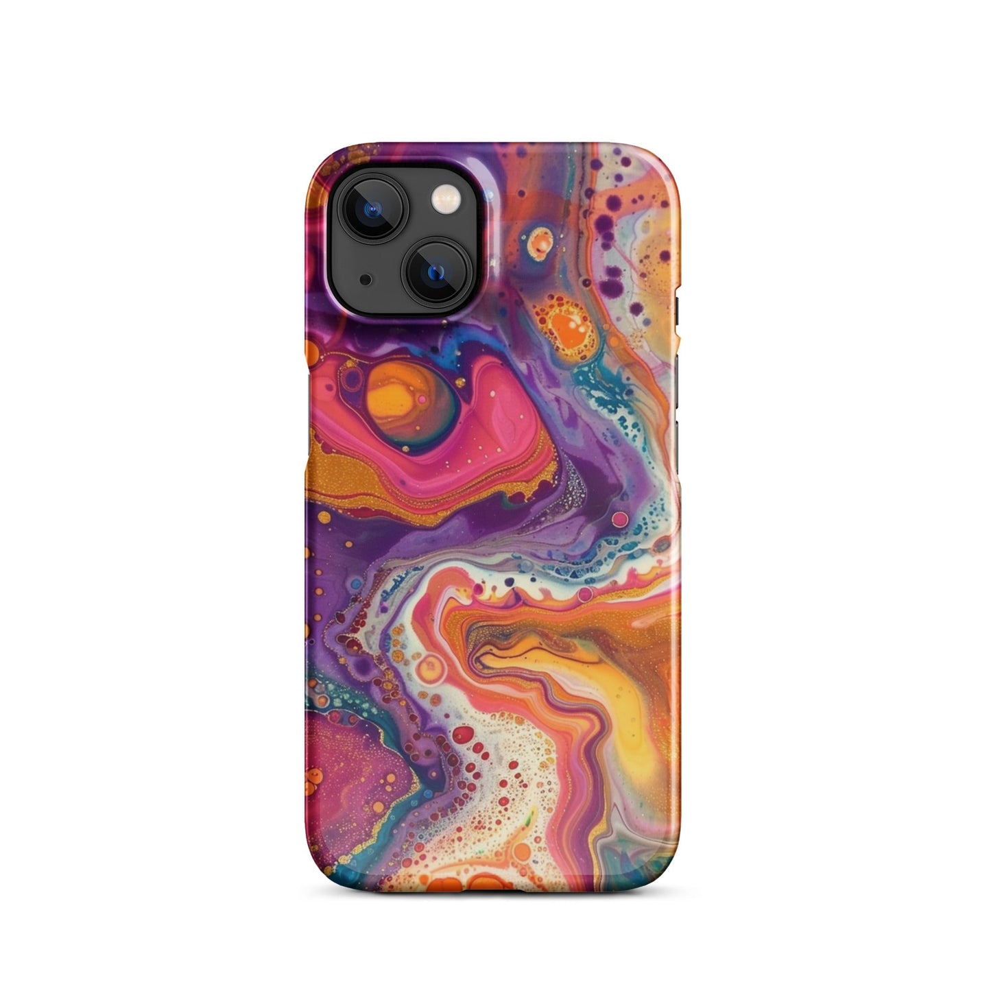 Rainbow Swirling Phone case for iPhone-16