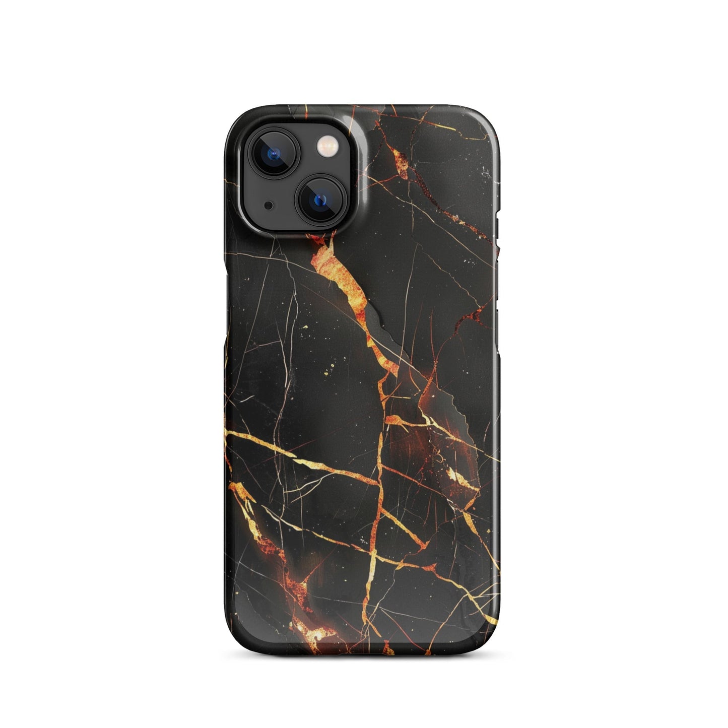 Black Marble Phone case for iPhone-16