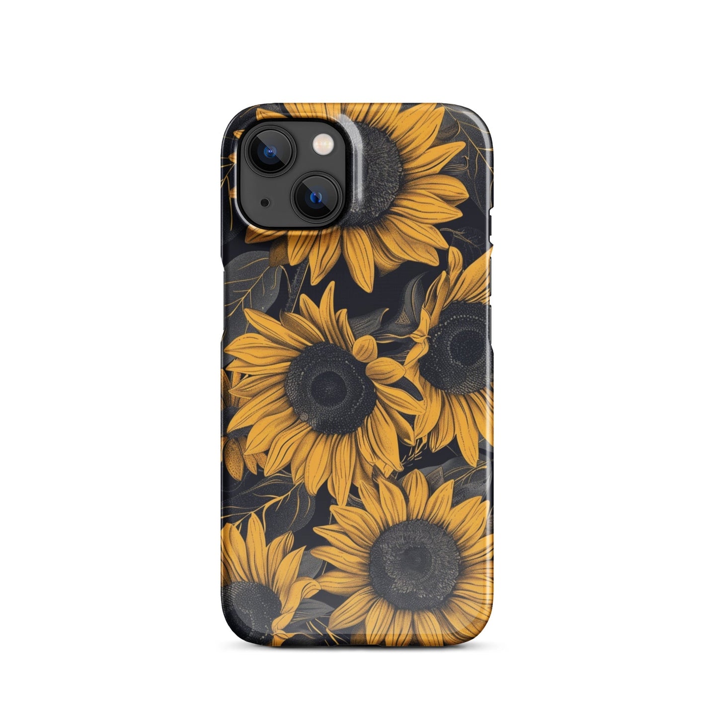 Sunflower Black Phone case for iPhone-16