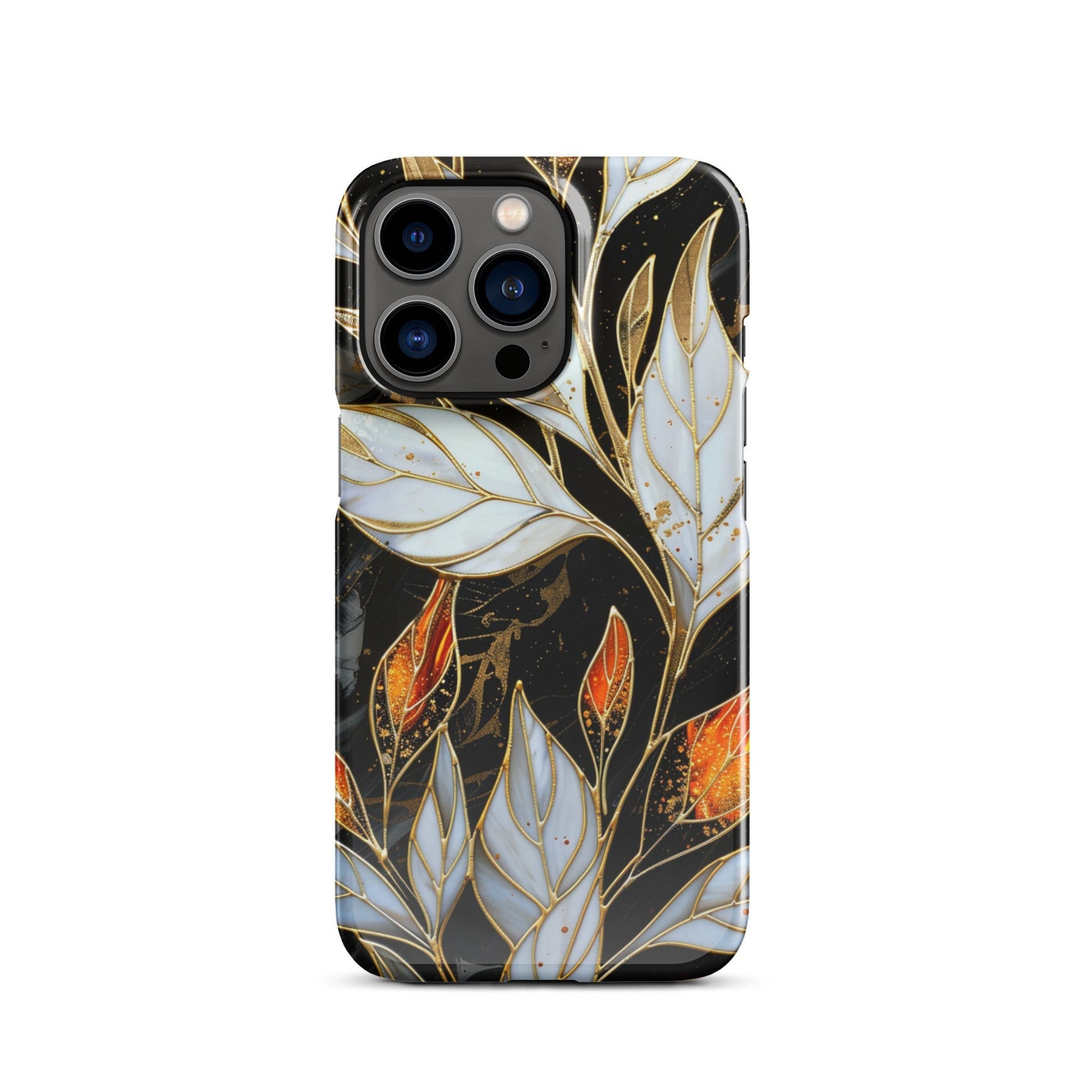 Stained Galss Leaves Phone case for iPhone-18