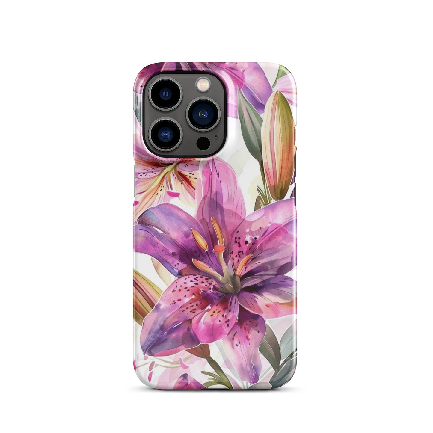 Watercolor Lily Phone case for iPhone-18