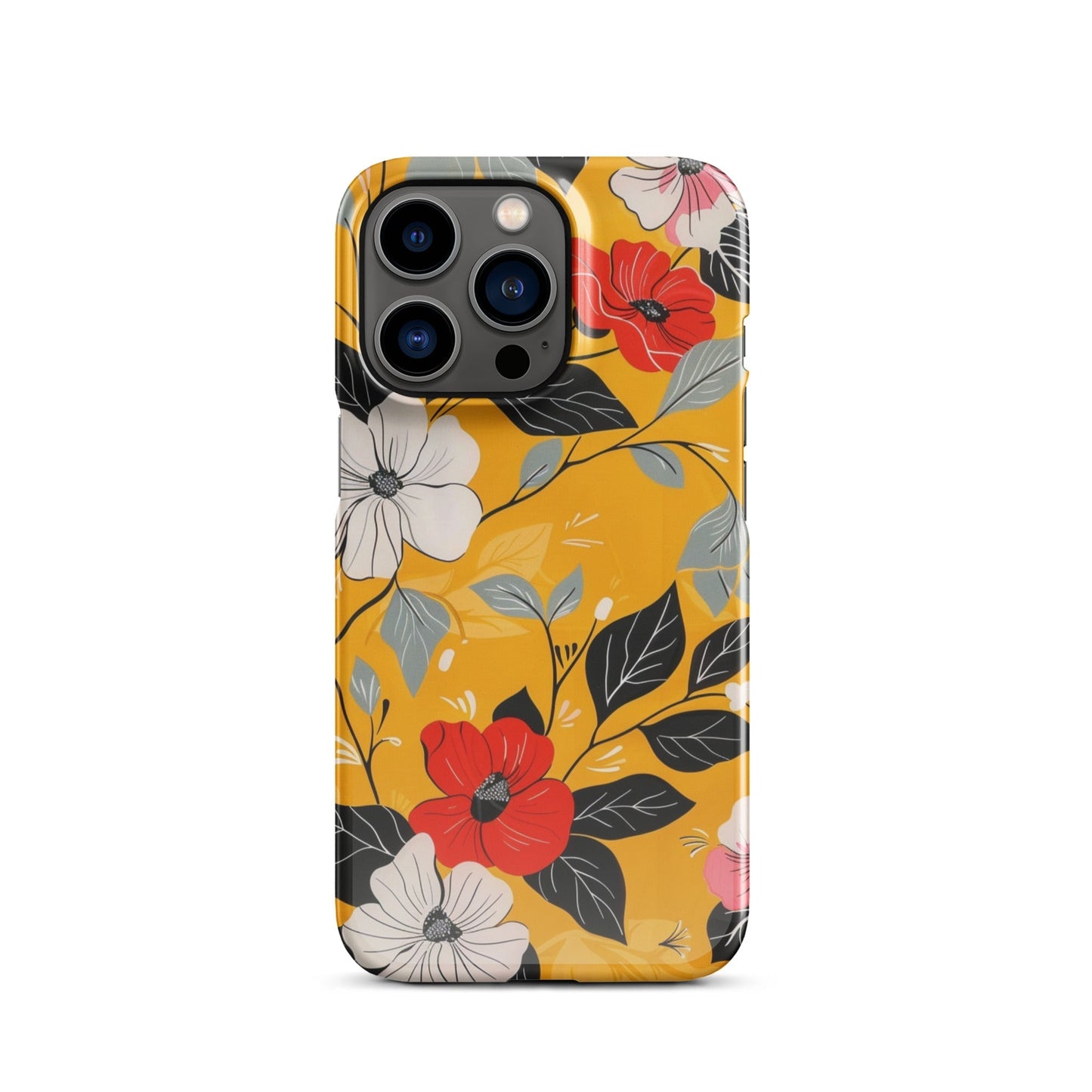 Yellow Floral Phone case for iPhone-18