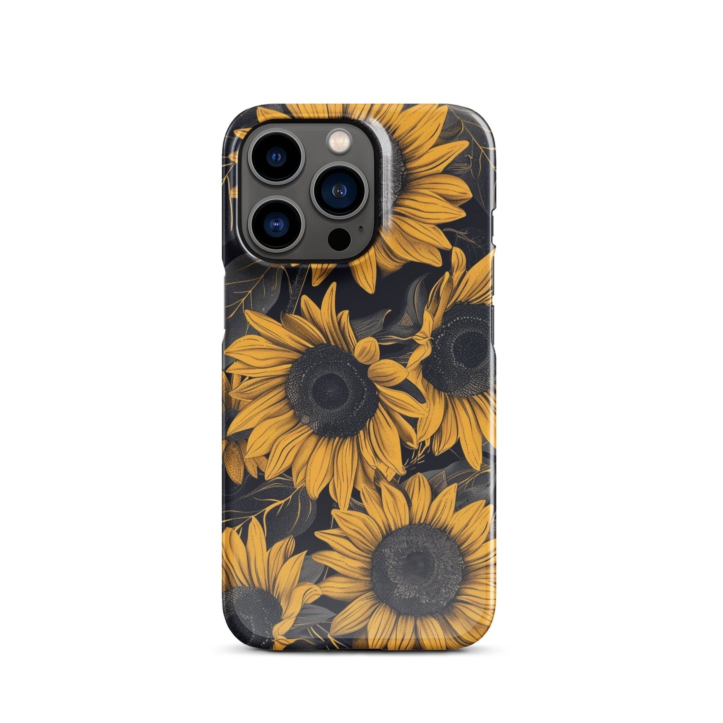 Sunflower Black Phone case for iPhone-18