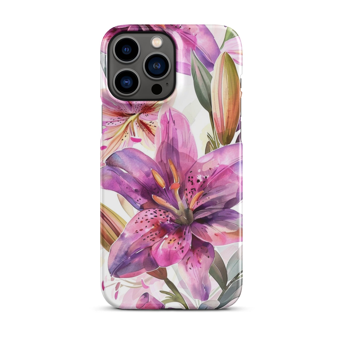 Watercolor Lily Phone case for iPhone-20