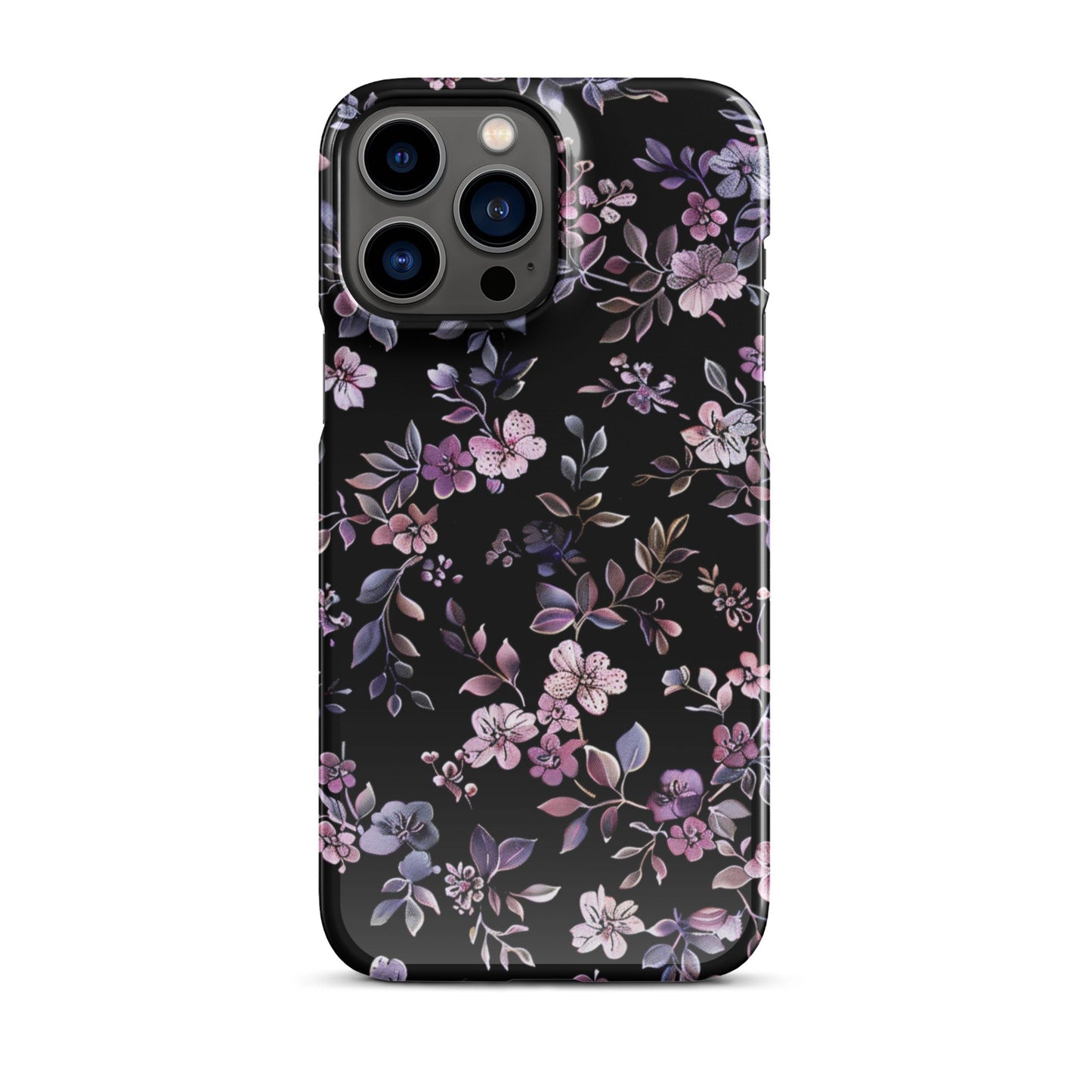 Black Floral Phone case for iPhone-20