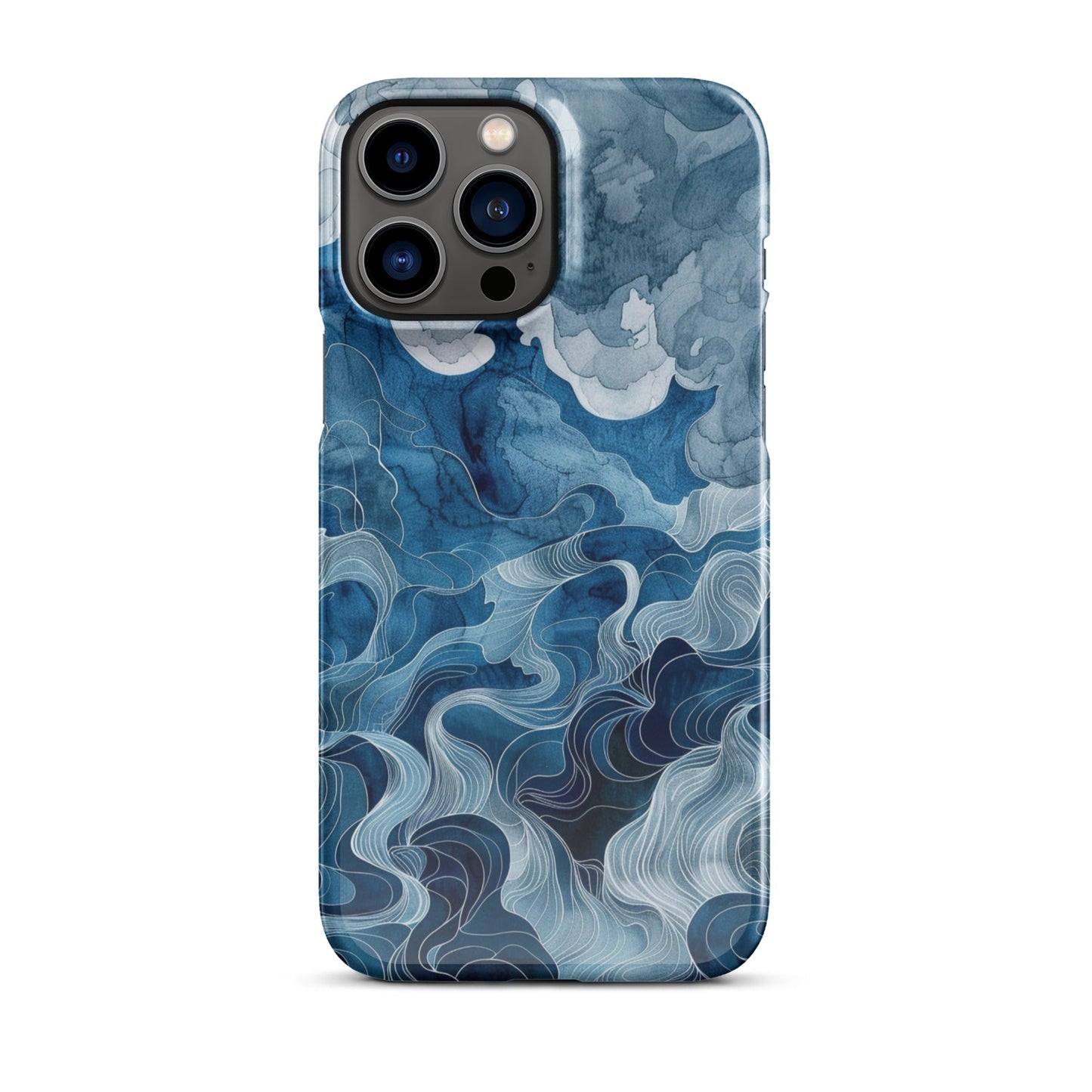 Blue watercolor Phone case for iPhone-20