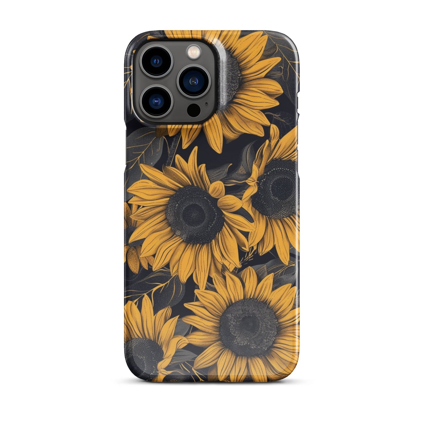 Sunflower Black Phone case for iPhone-20