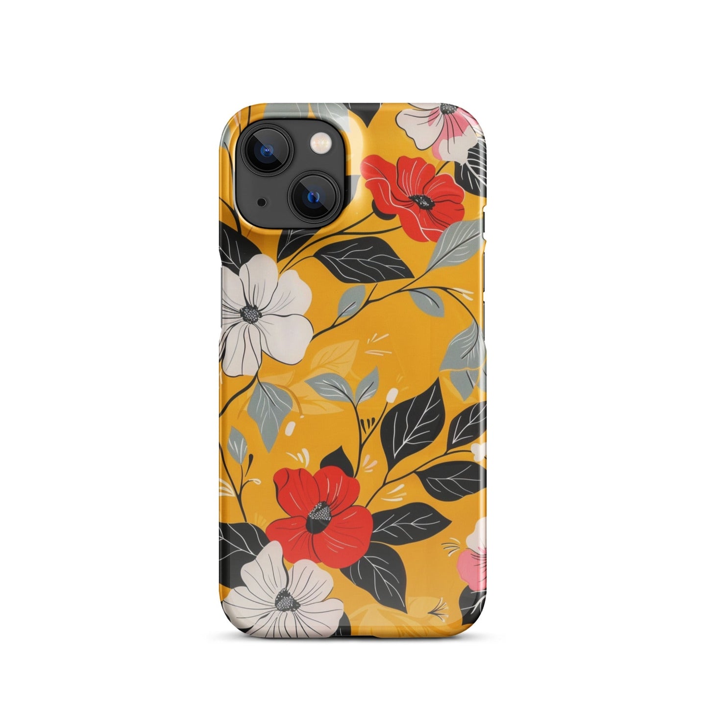 Yellow Floral Phone case for iPhone-22