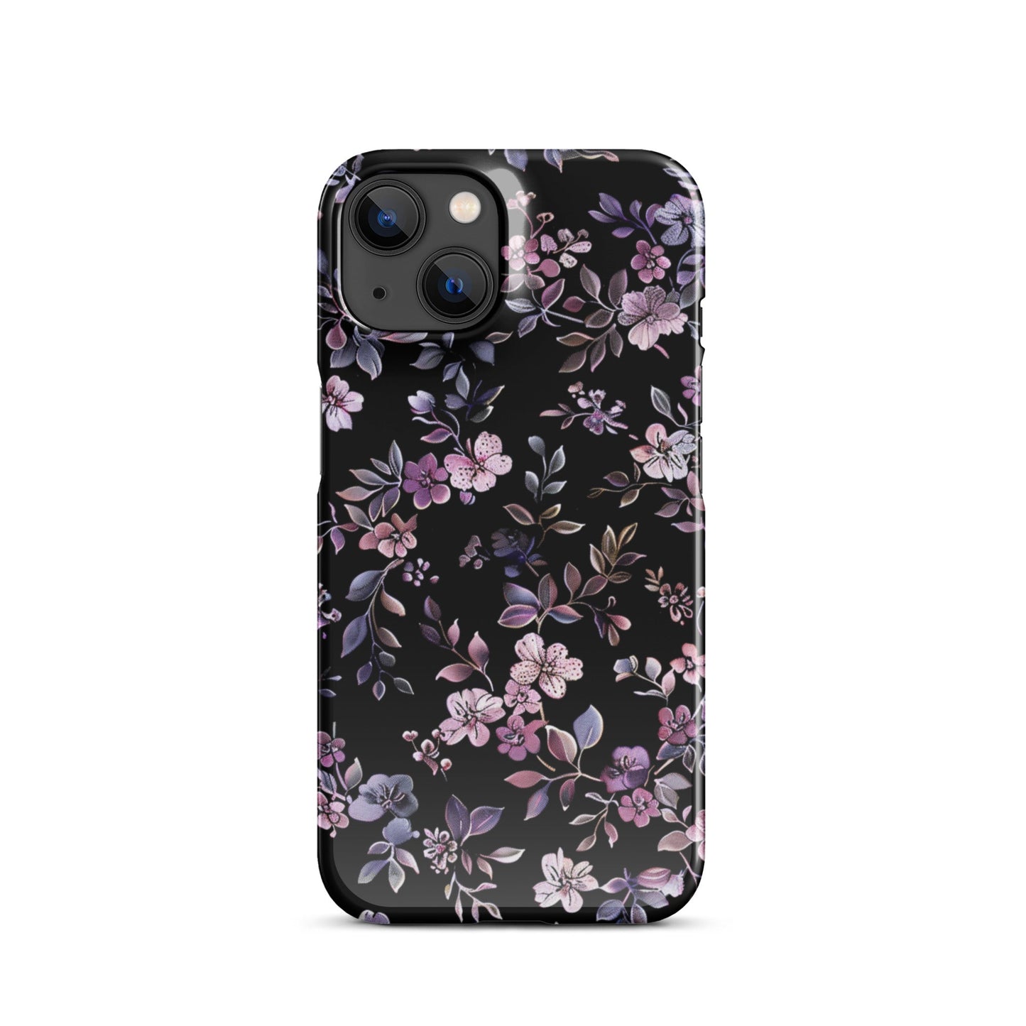 Black Floral Phone case for iPhone-22