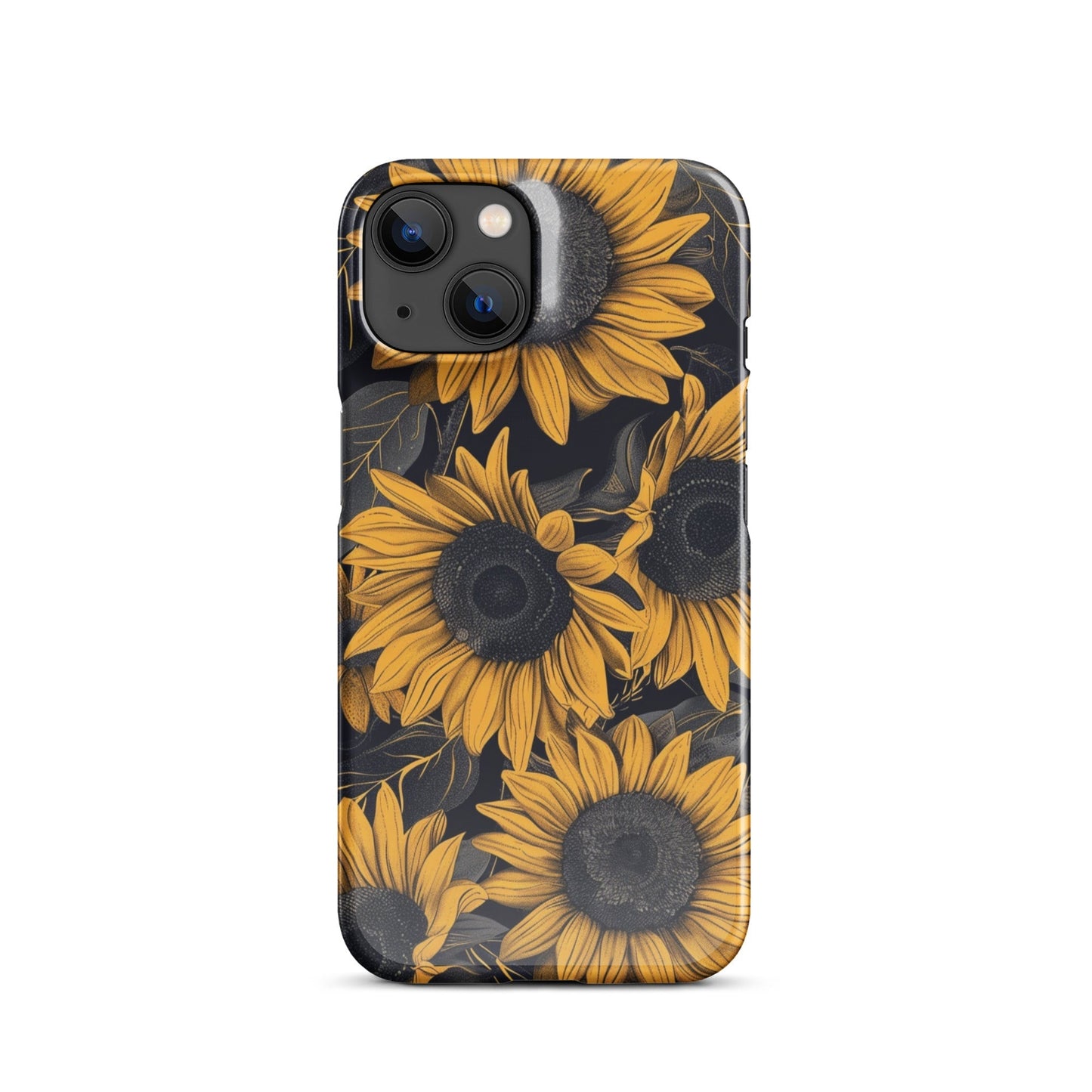 Sunflower Black Phone case for iPhone-22