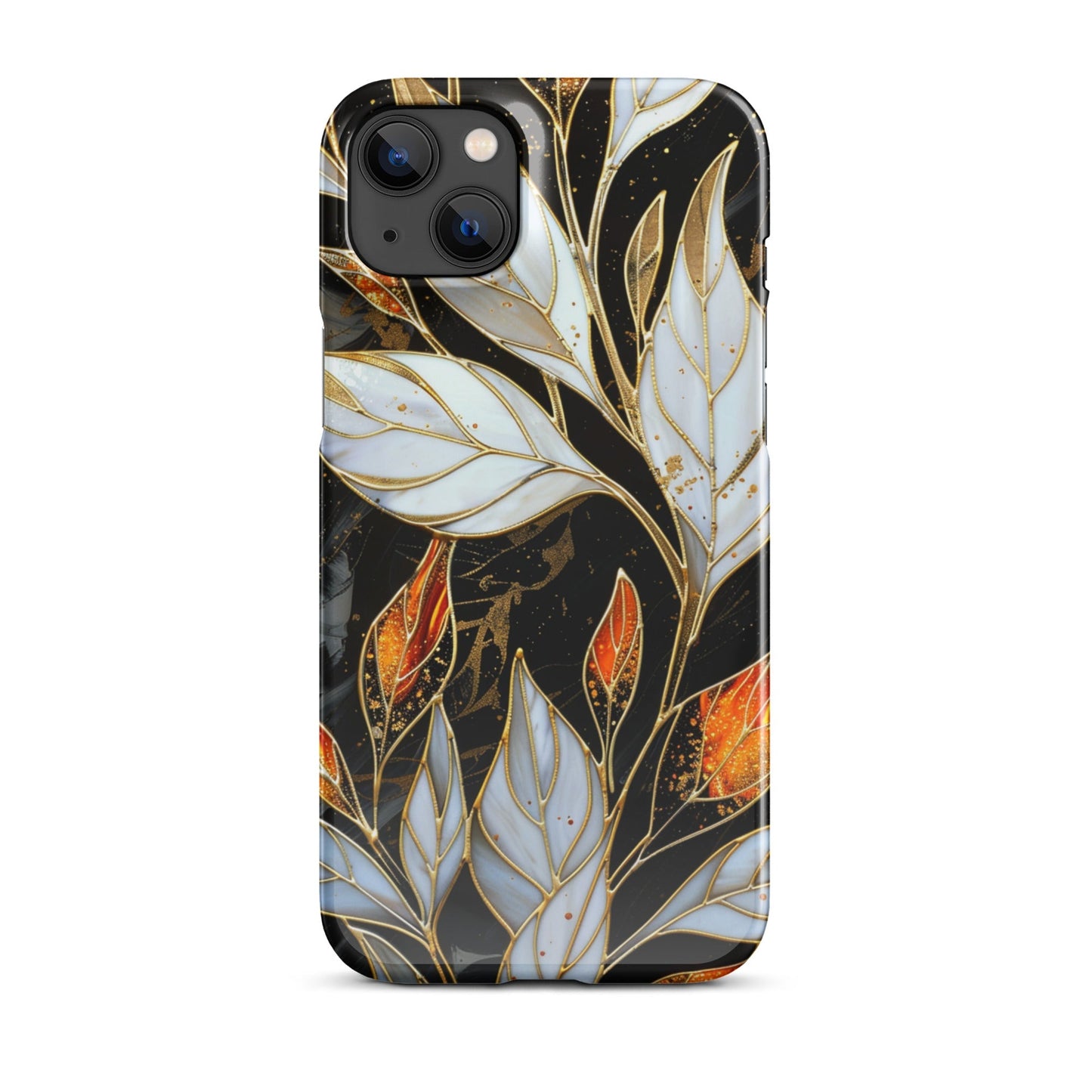 Stained Galss Leaves Phone case for iPhone-24