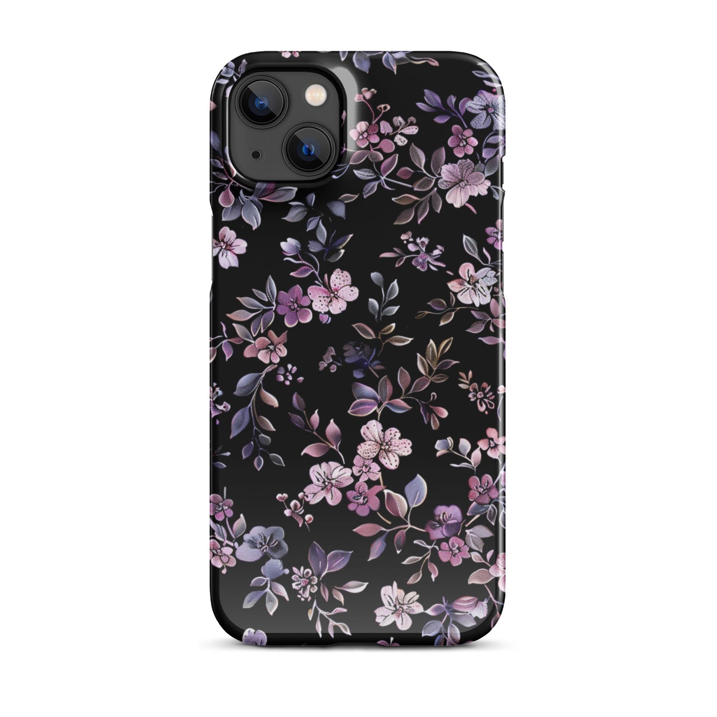 Black Floral Phone case for iPhone-24