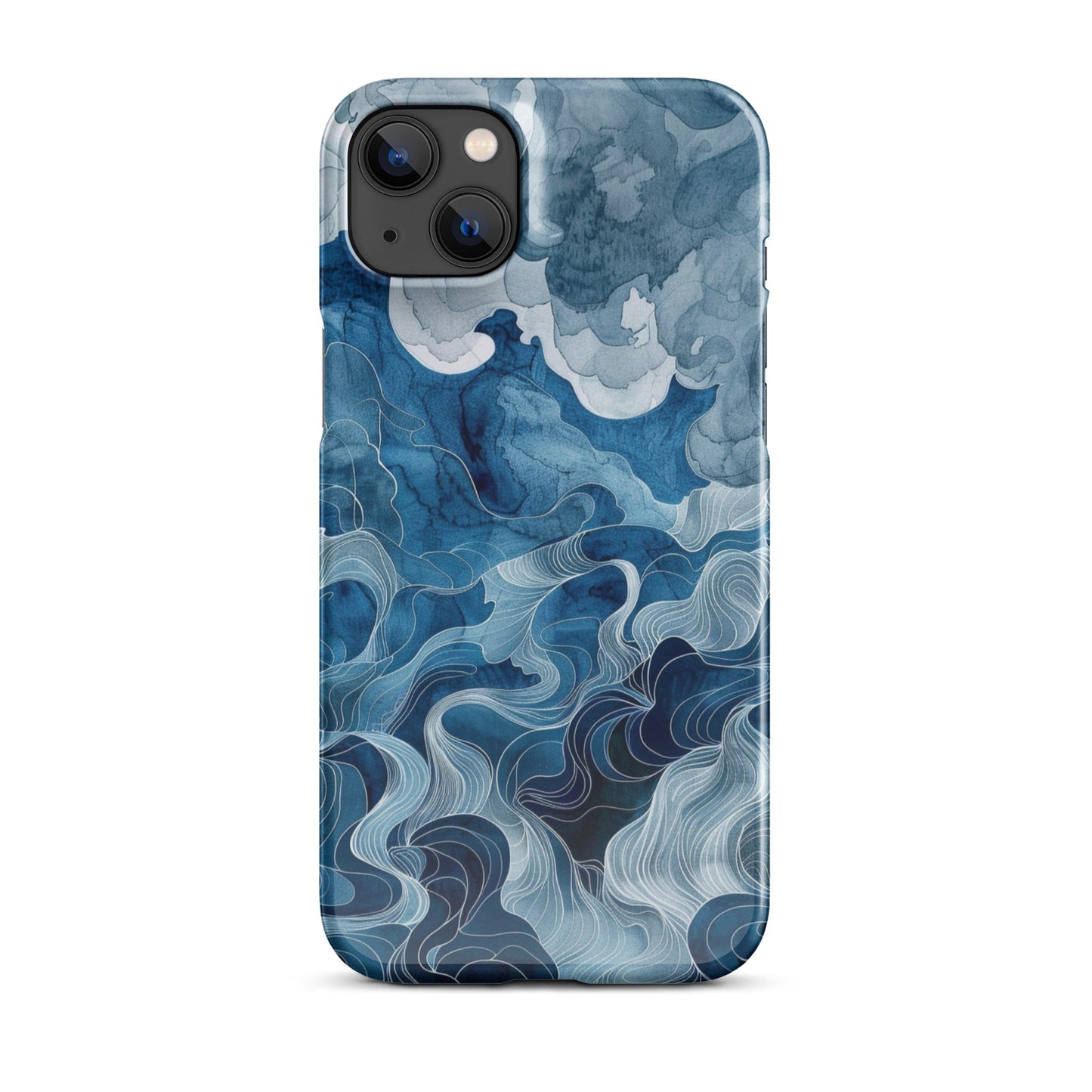 Blue watercolor Phone case for iPhone-24