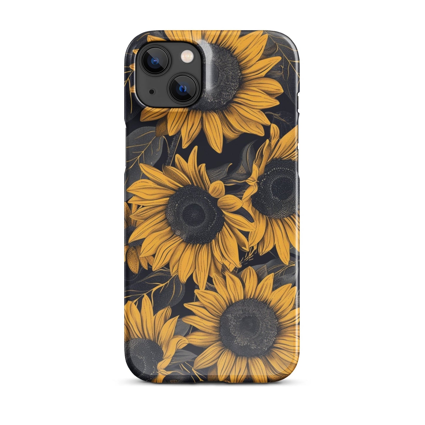 Sunflower Black Phone case for iPhone-24