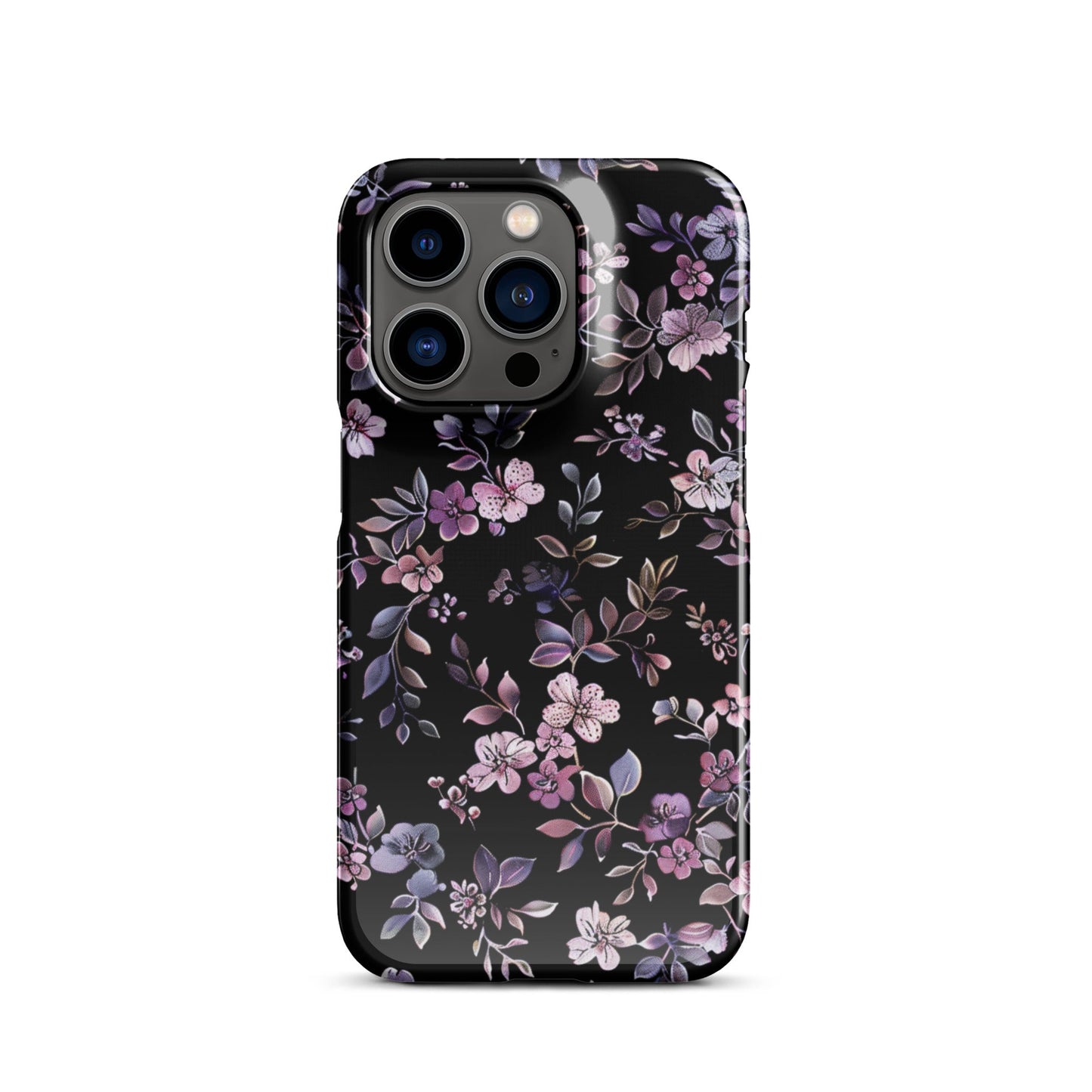 Black Floral Phone case for iPhone-26