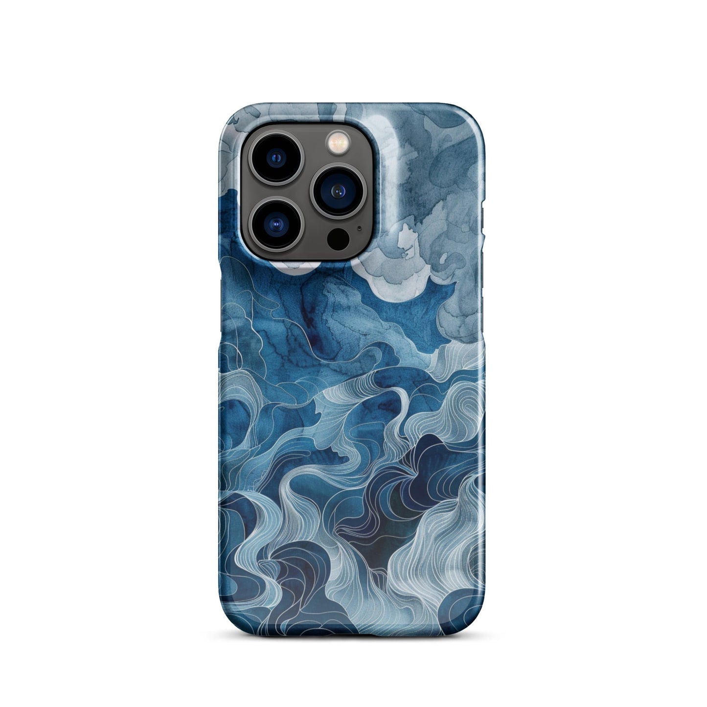 Blue watercolor Phone case for iPhone-26