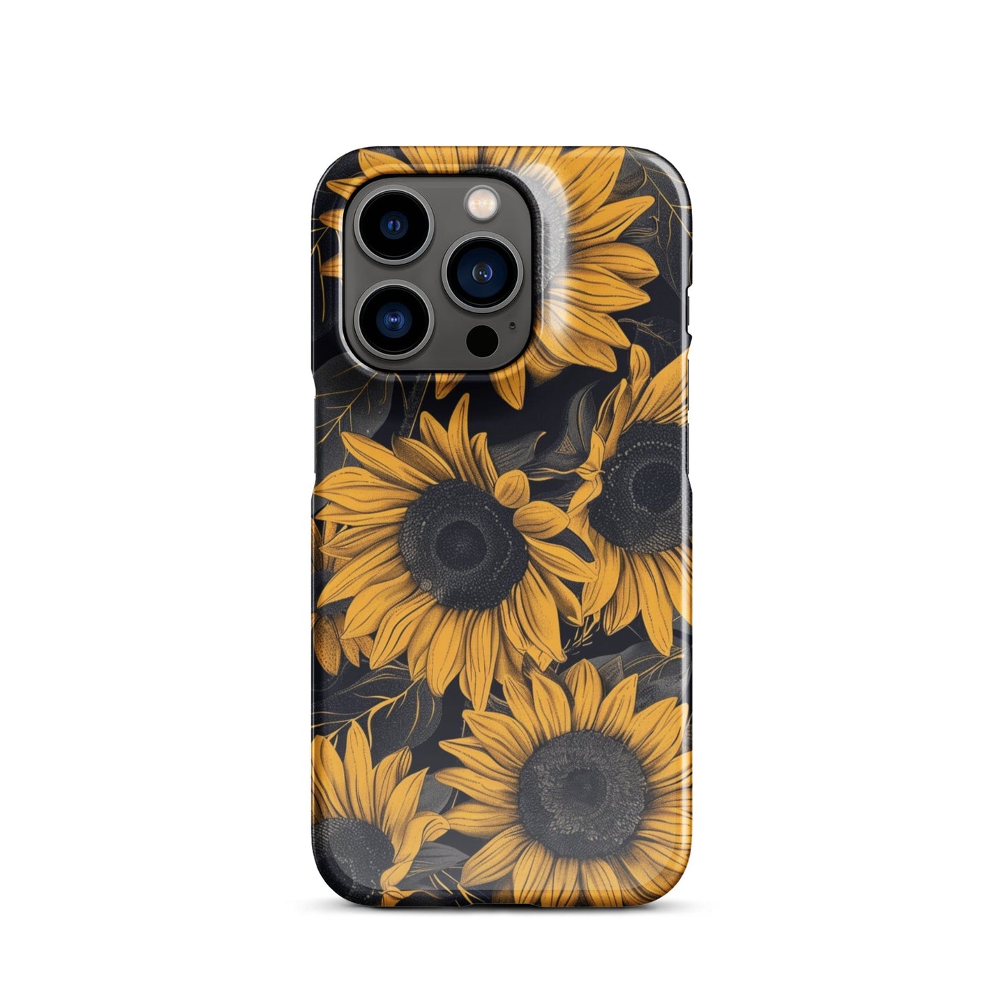 Sunflower Black Phone case for iPhone-26