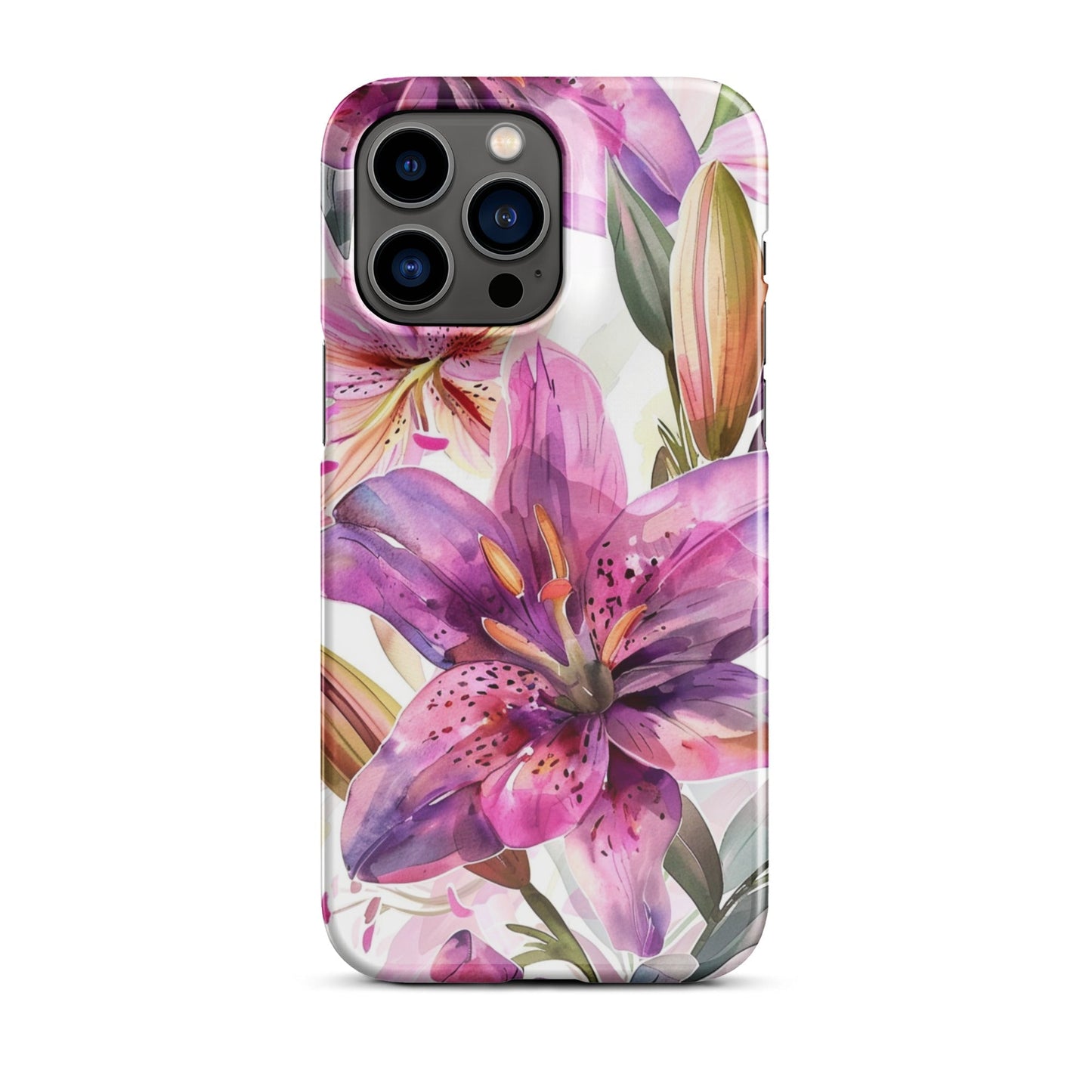 Watercolor Lily Phone case for iPhone-28